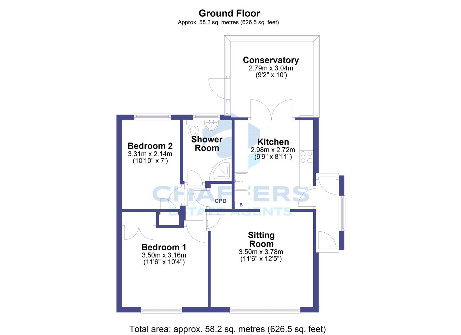 55, Springfield Road, Wincanton floorplan