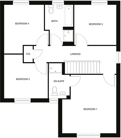 The Maxwell - Plot 46, West Craigs, Craigs Road, Maybury floorplan