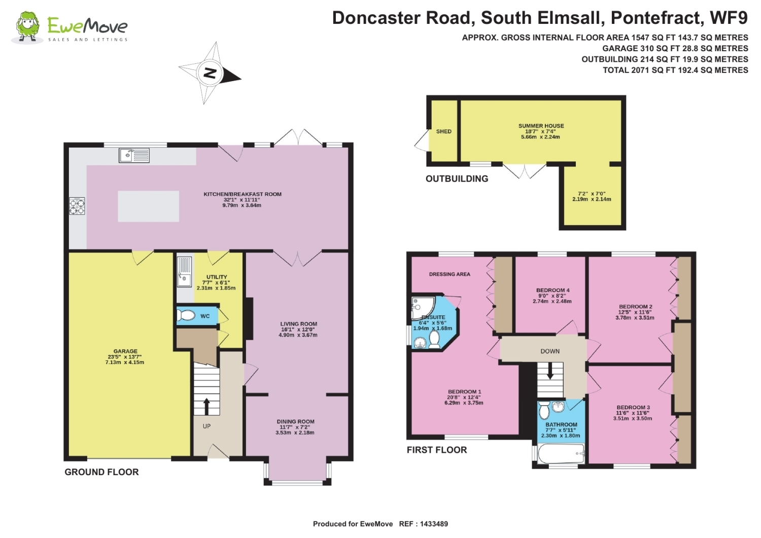 66, DONCASTER ROAD, PONTEFRACT floorplan