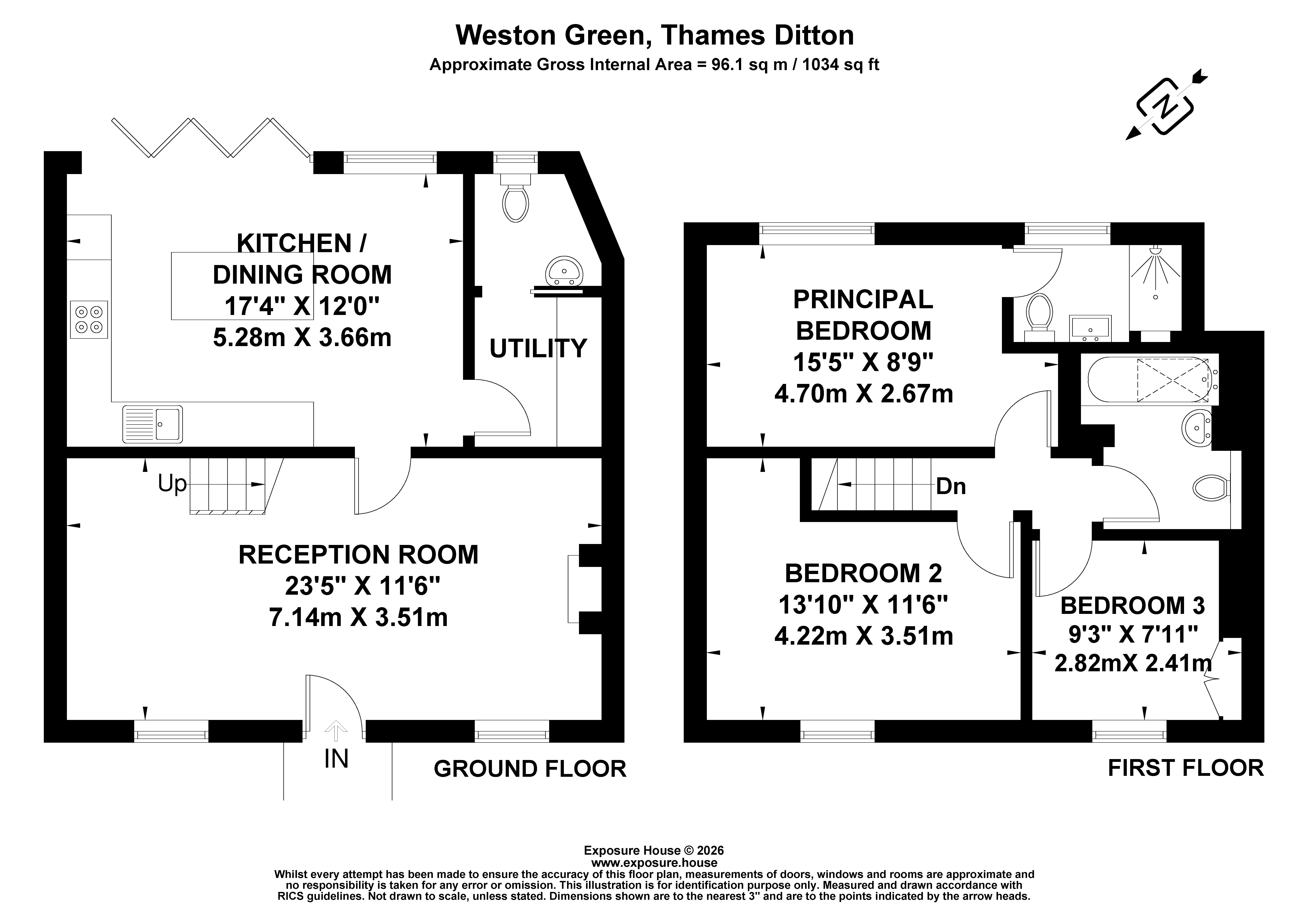 Weston Green, Thames Ditton, Surrey, KT7 floorplan