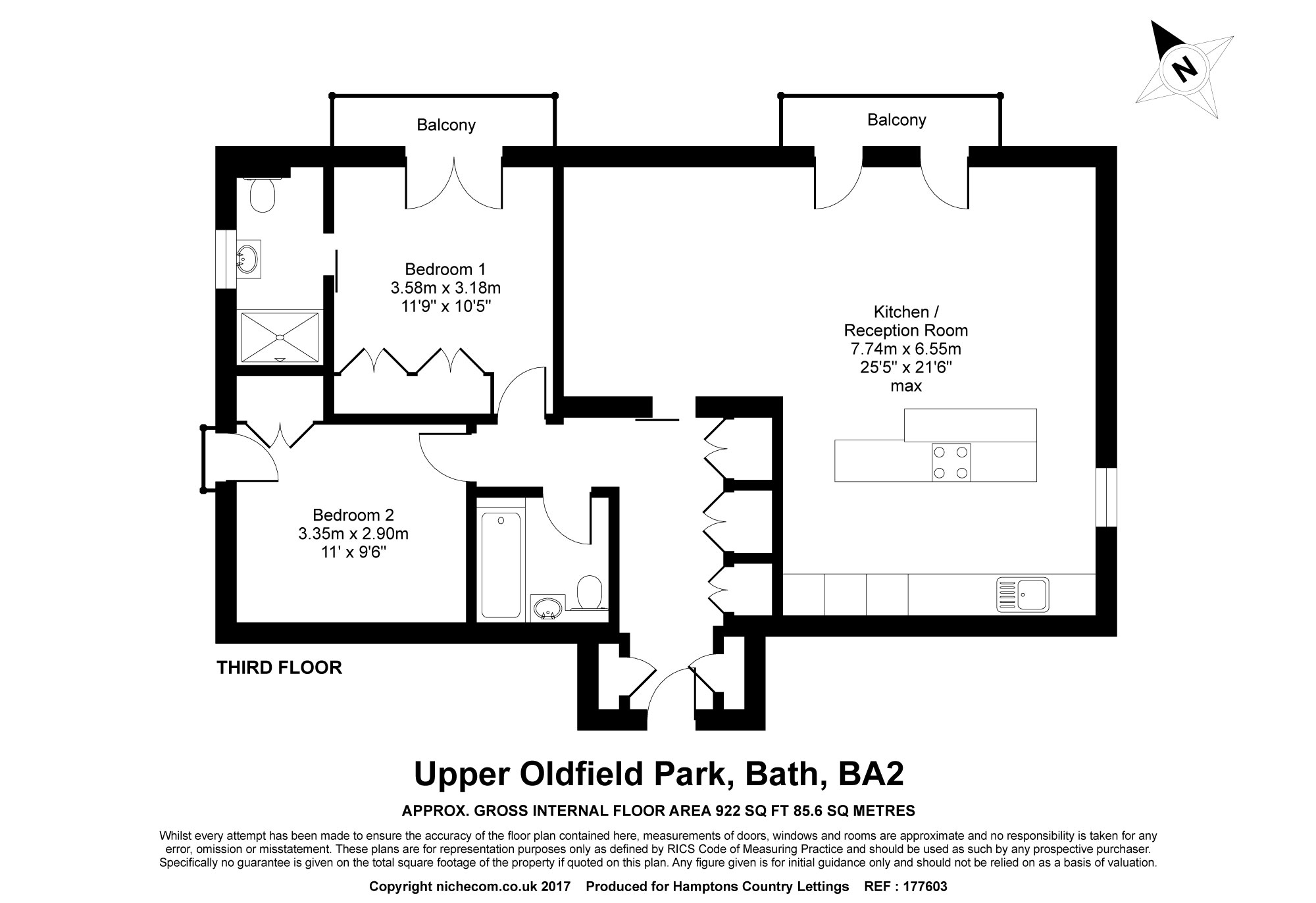 2 Bedrooms Flat to rent in Upper Oldfield Park, Bath BA2