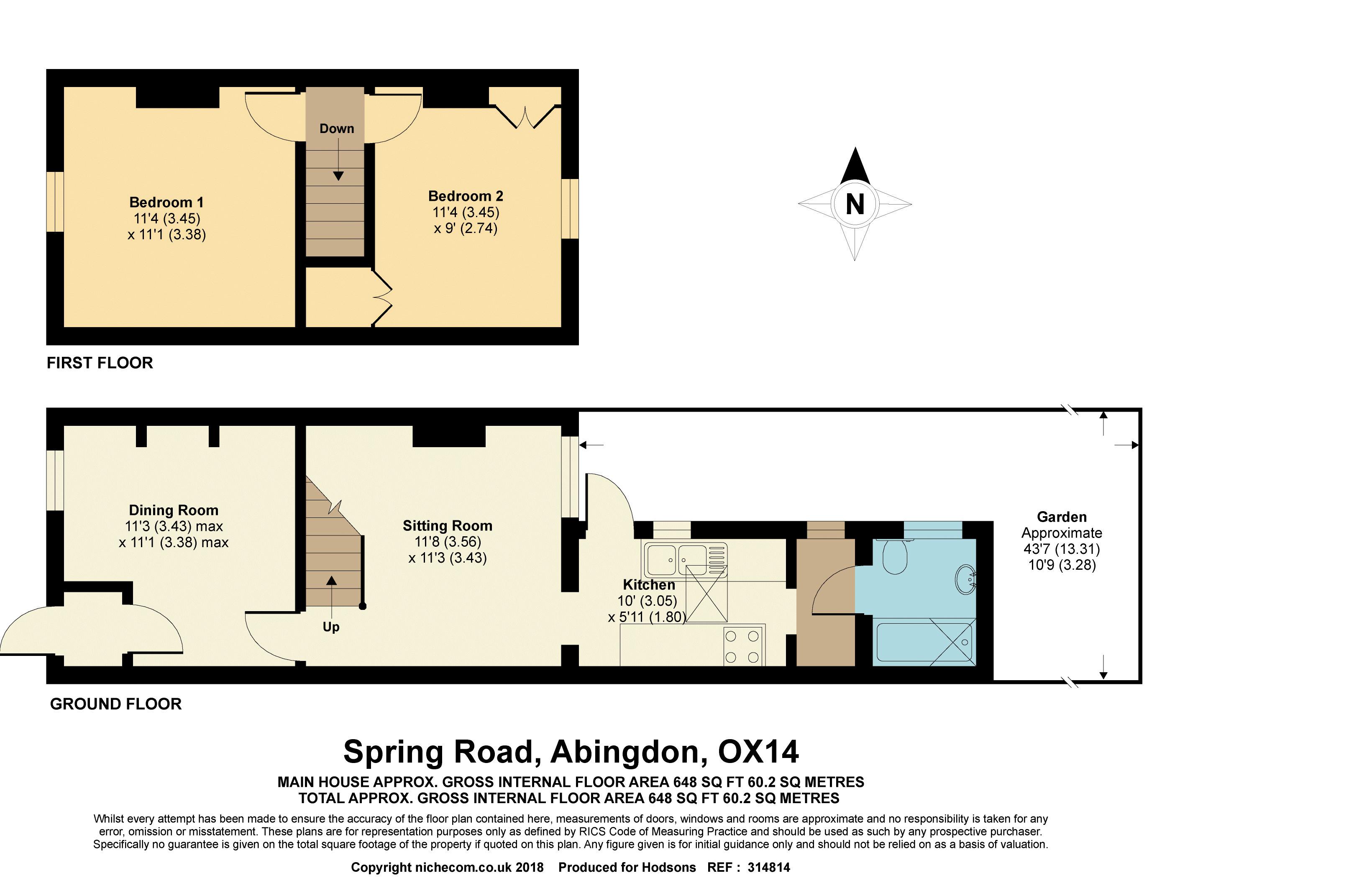 2 Bedrooms Terraced house for sale in Spring Road, Abingdon OX14