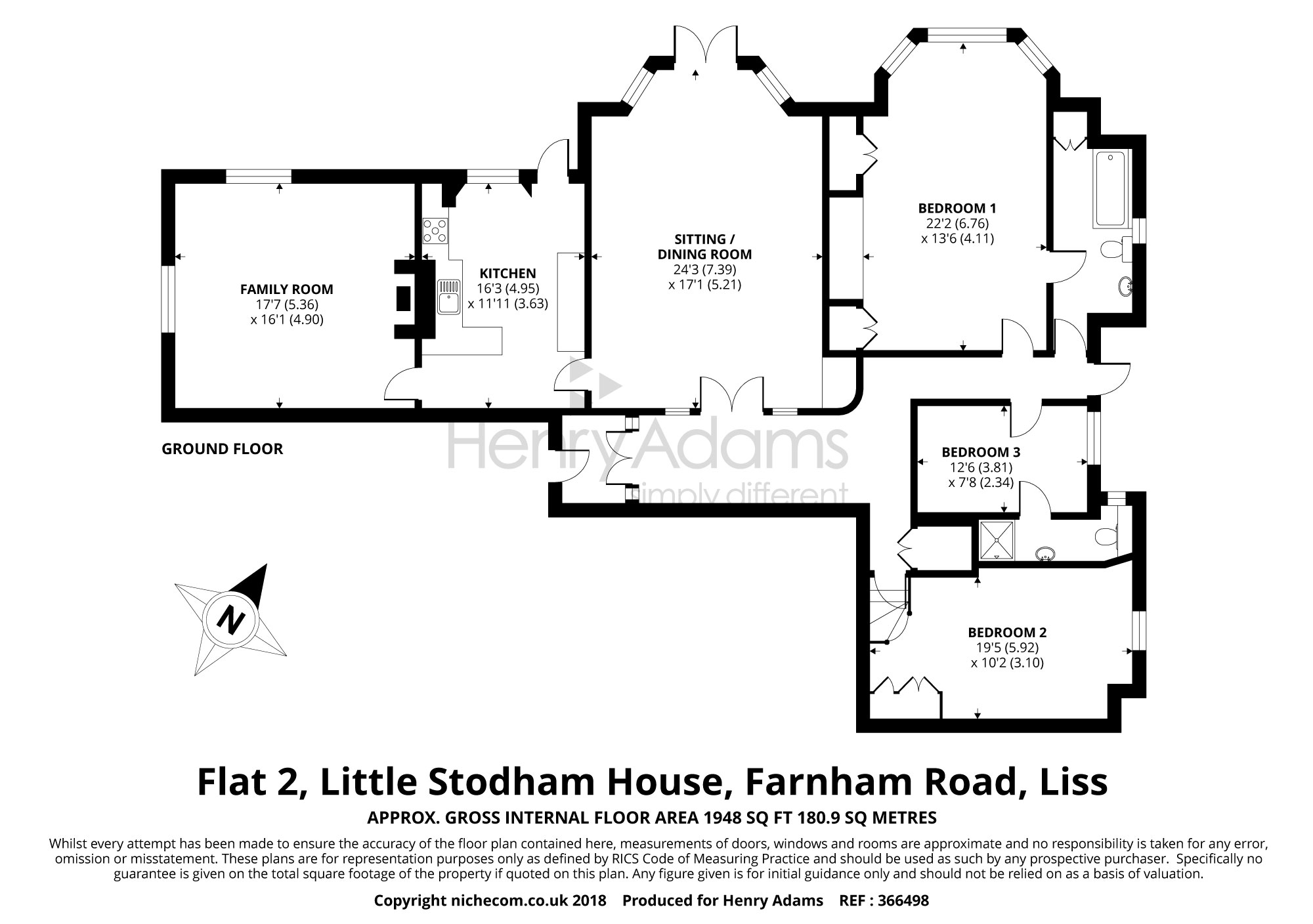 3 Bedrooms Flat for sale in Little Stodham House, Farnham Road, Liss GU33