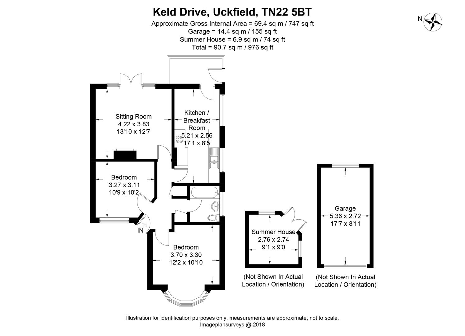 2 Bedrooms Detached bungalow for sale in Keld Drive, Uckfield TN22