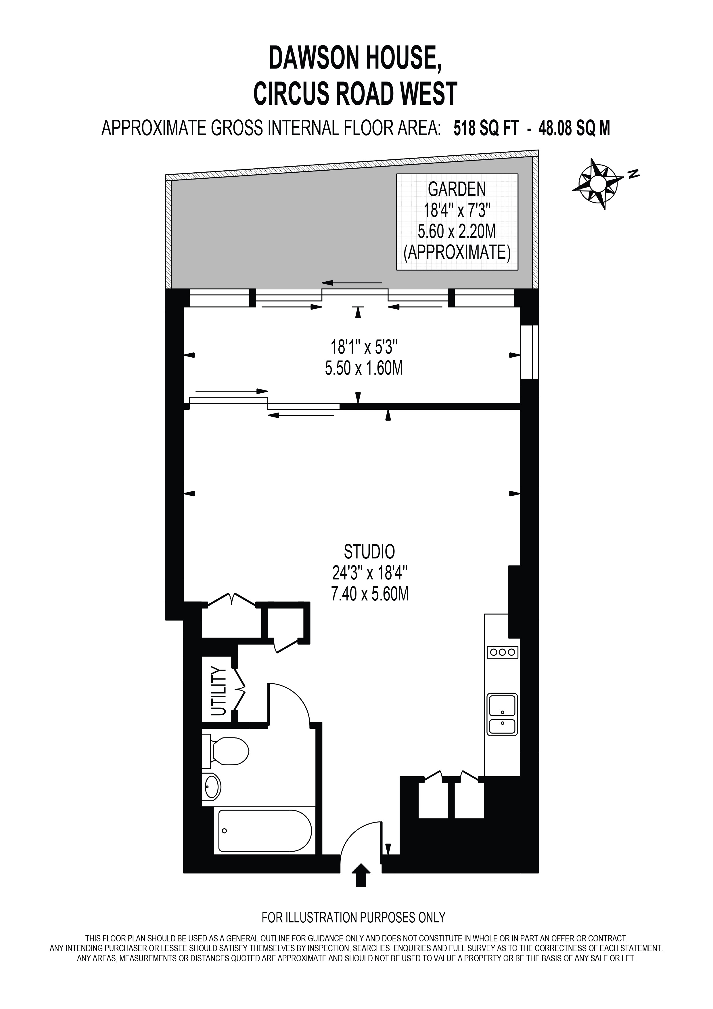 106 Dawson House 11, Circus Road West, London floorplan