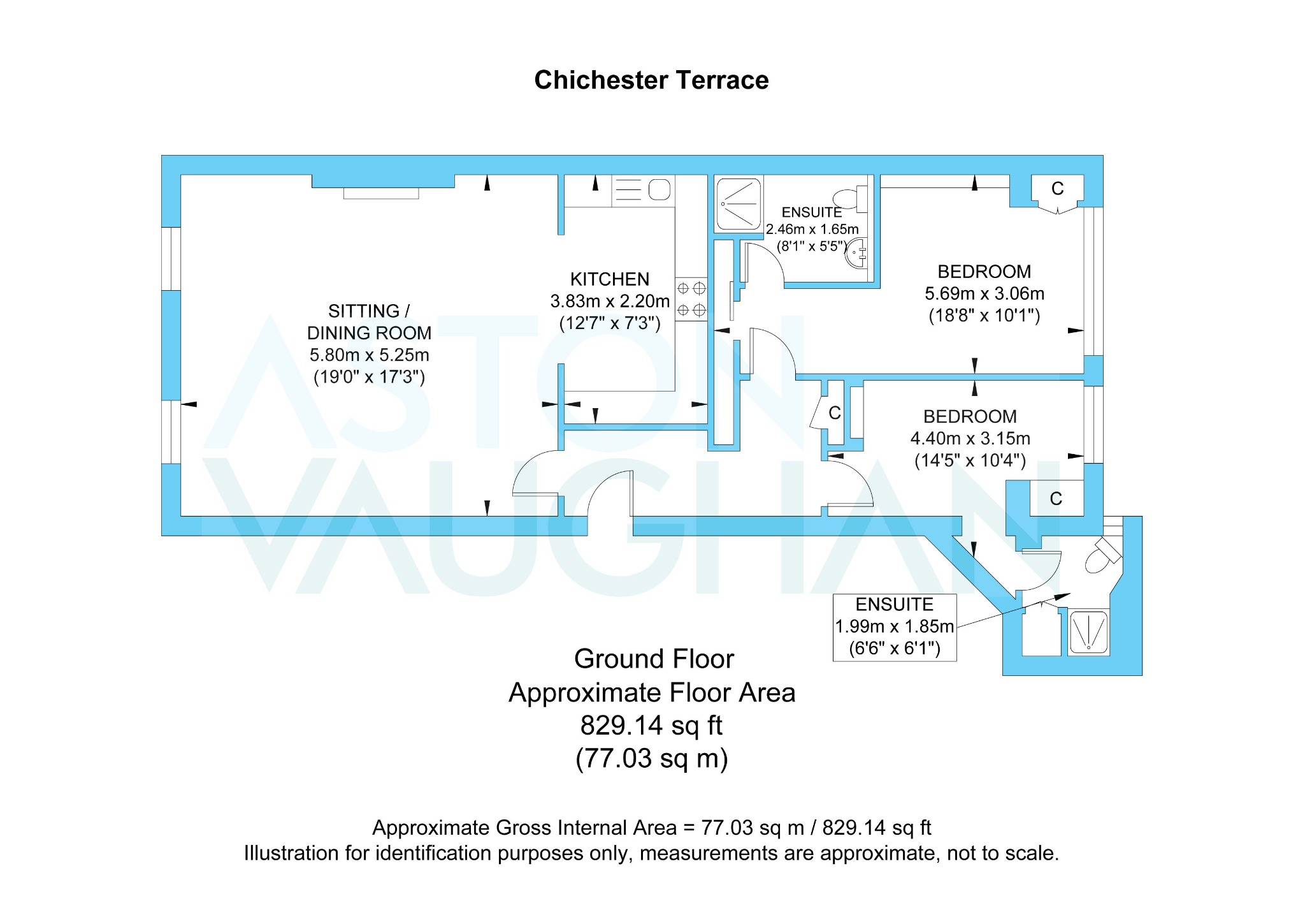 Flat 3, 11 Chichester Terrace, East Sussex floorplan