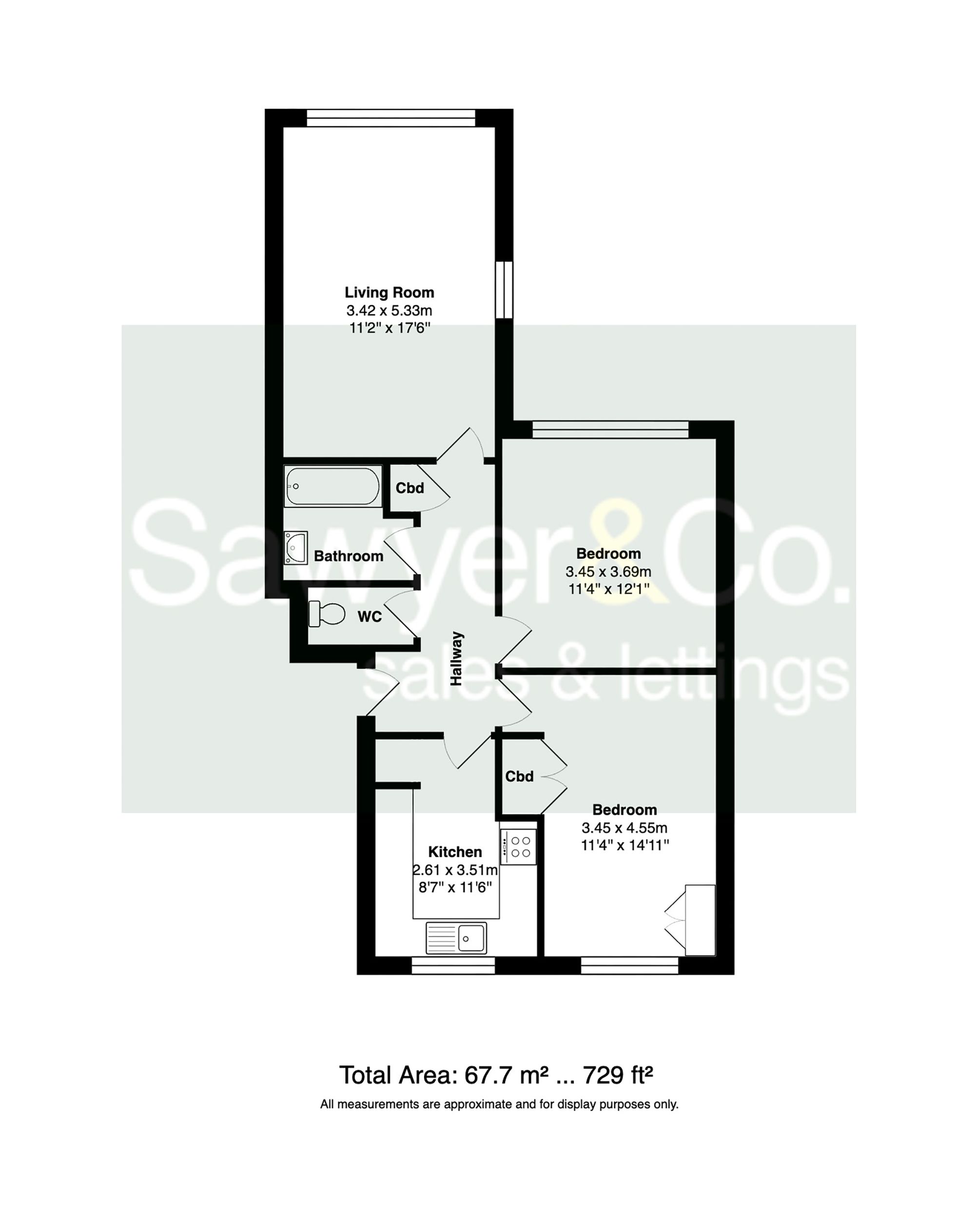 Flat 2, Park View 7-8 Highcroft Villas, Brighton floorplan