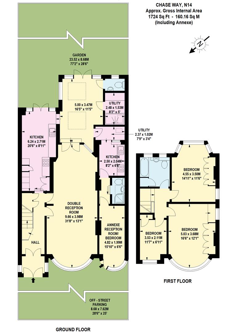 23, Chase Way, London floorplan