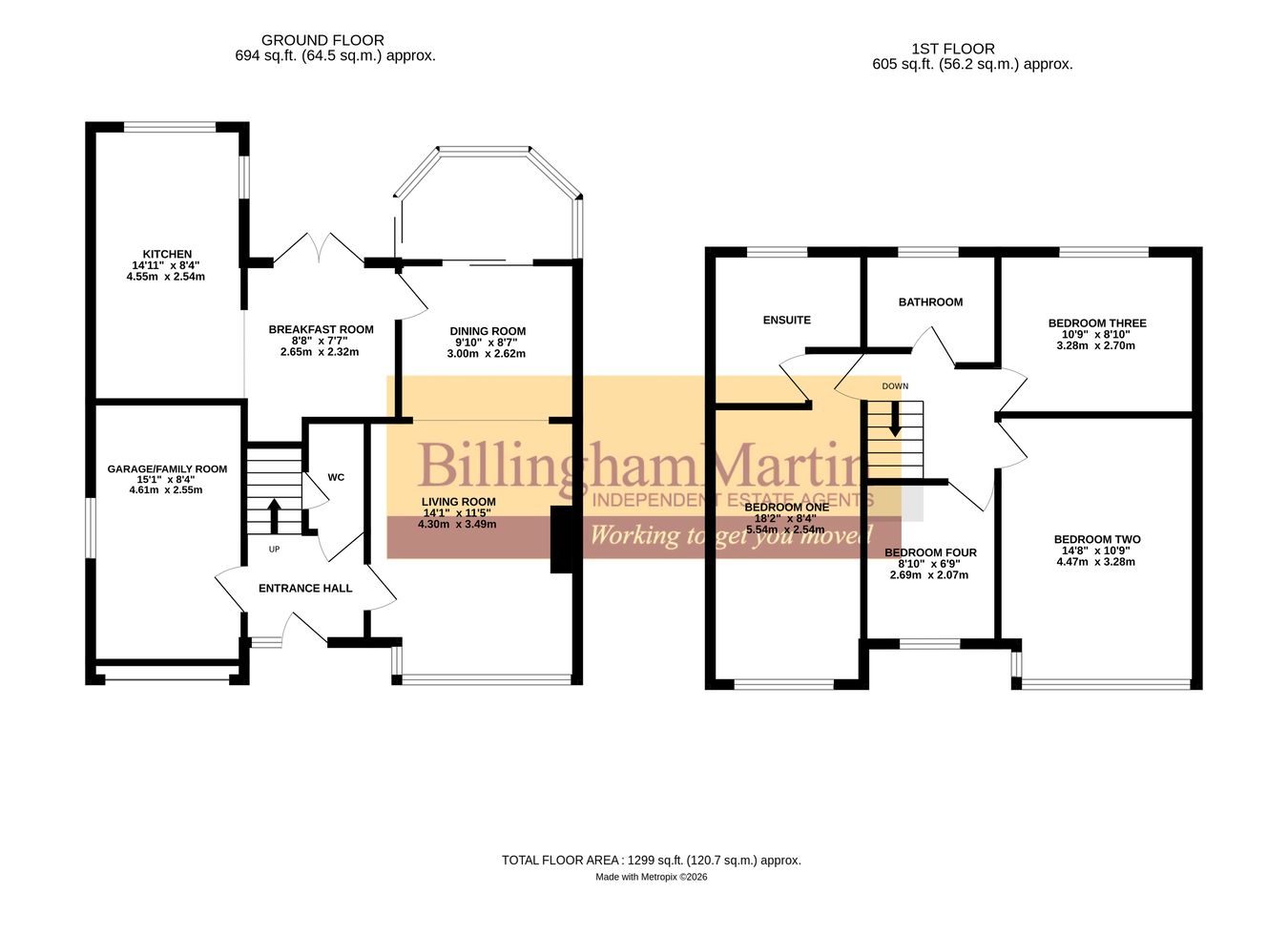 145, Fleet Road, Farnborough floorplan