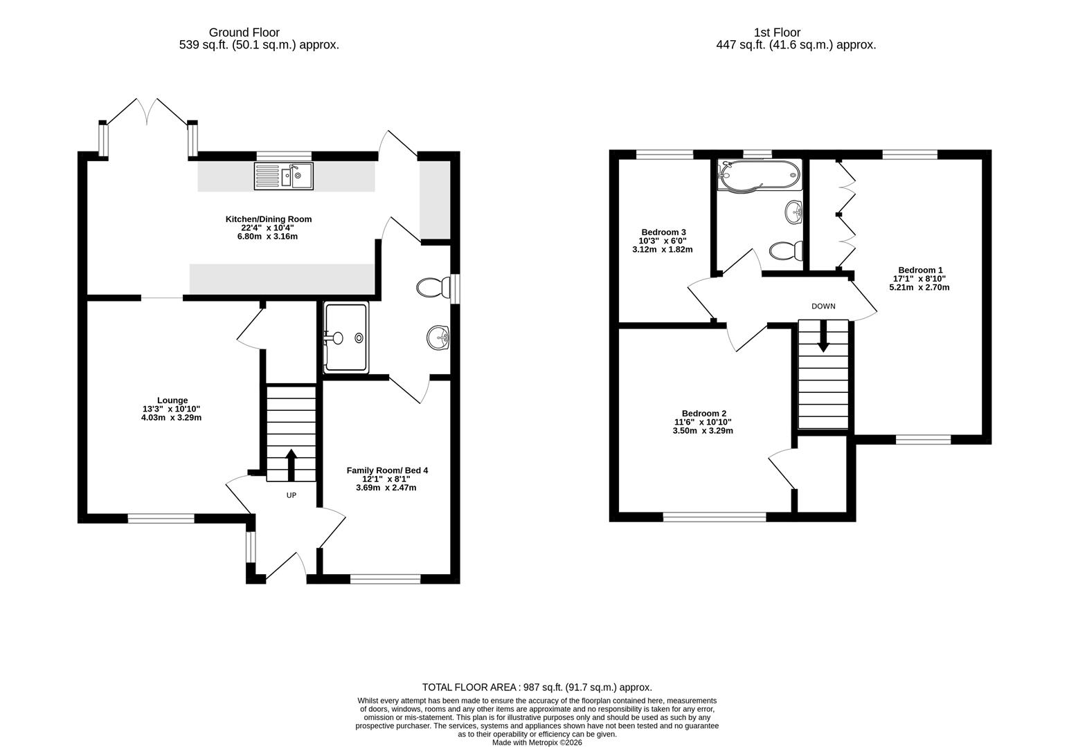 11, Thorntree Grove, York floorplan