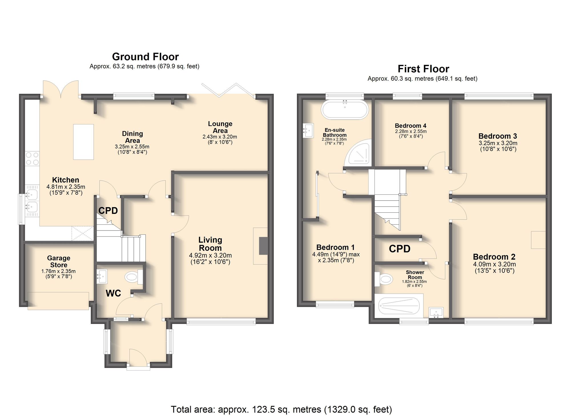 15 Belvedere Close, Chesterfield floorplan