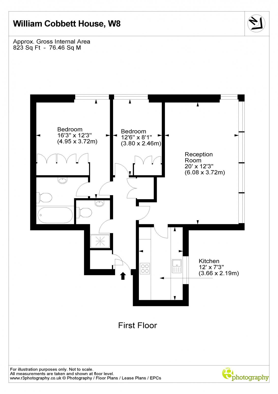 1 Scardale Place, William Cobbett House, Kensington floorplan