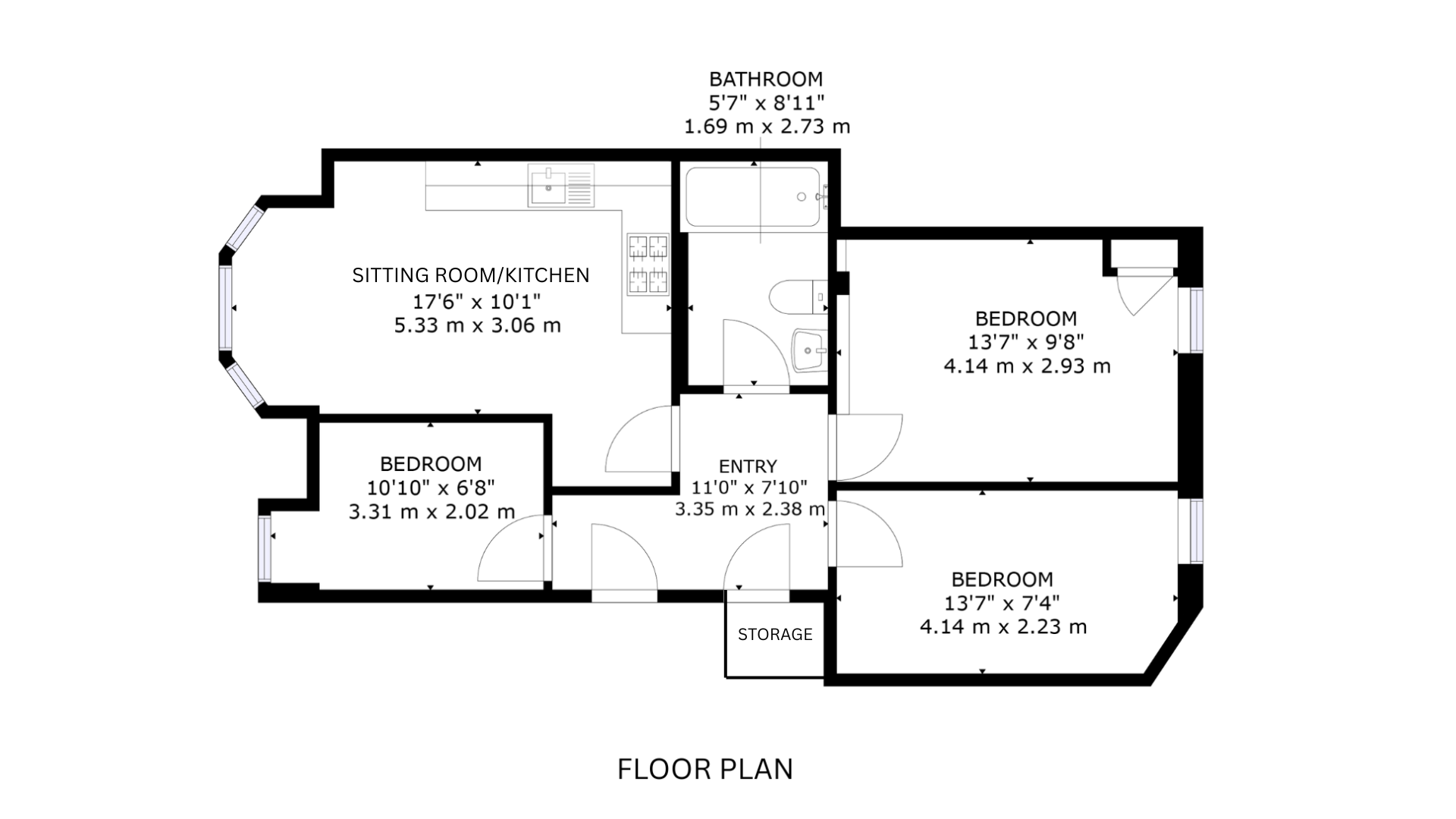 12 (4FL) Whitehall Crescent, Dundee floorplan
