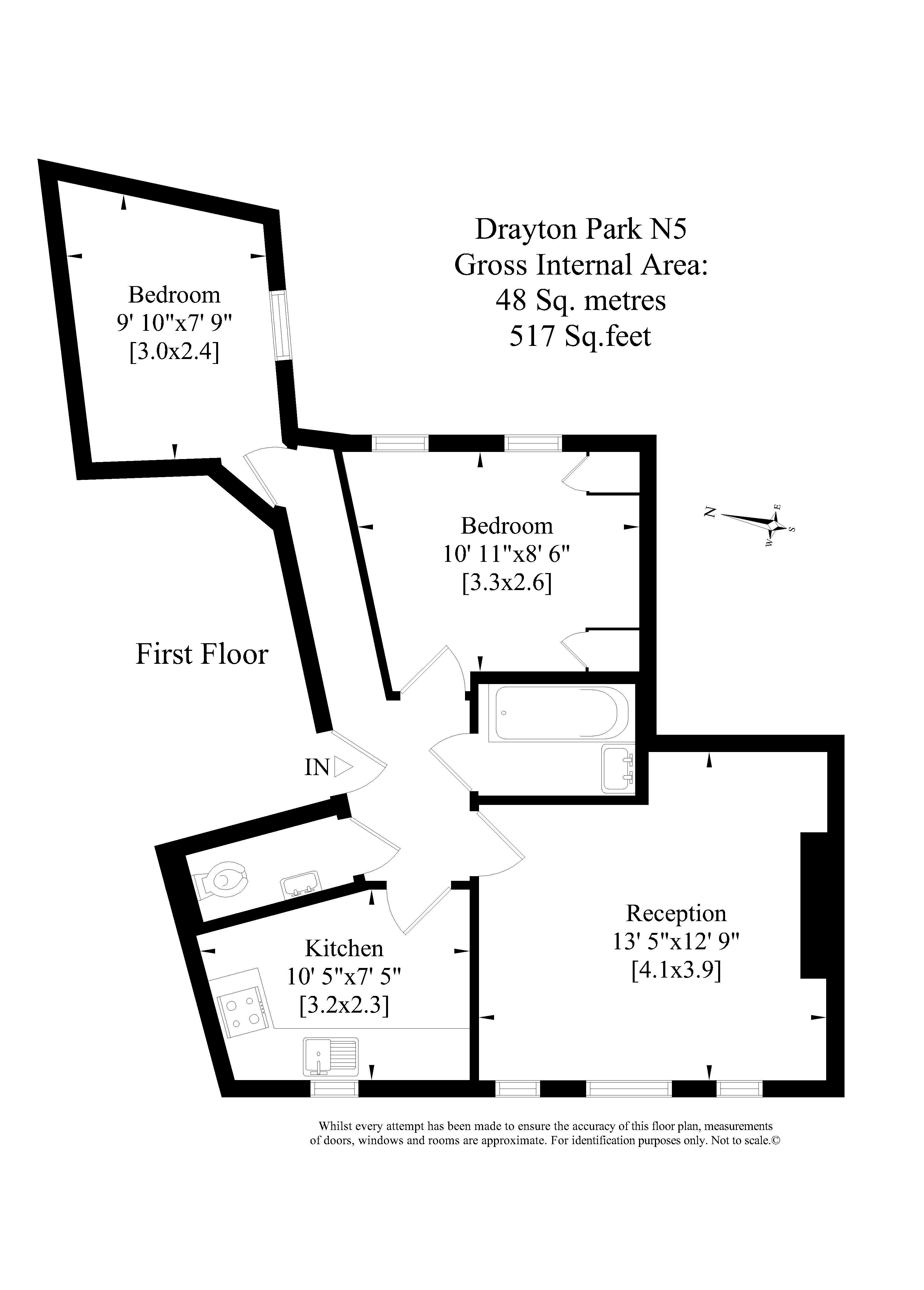 2 Bedrooms Flat to rent in Drayton Park, London N5