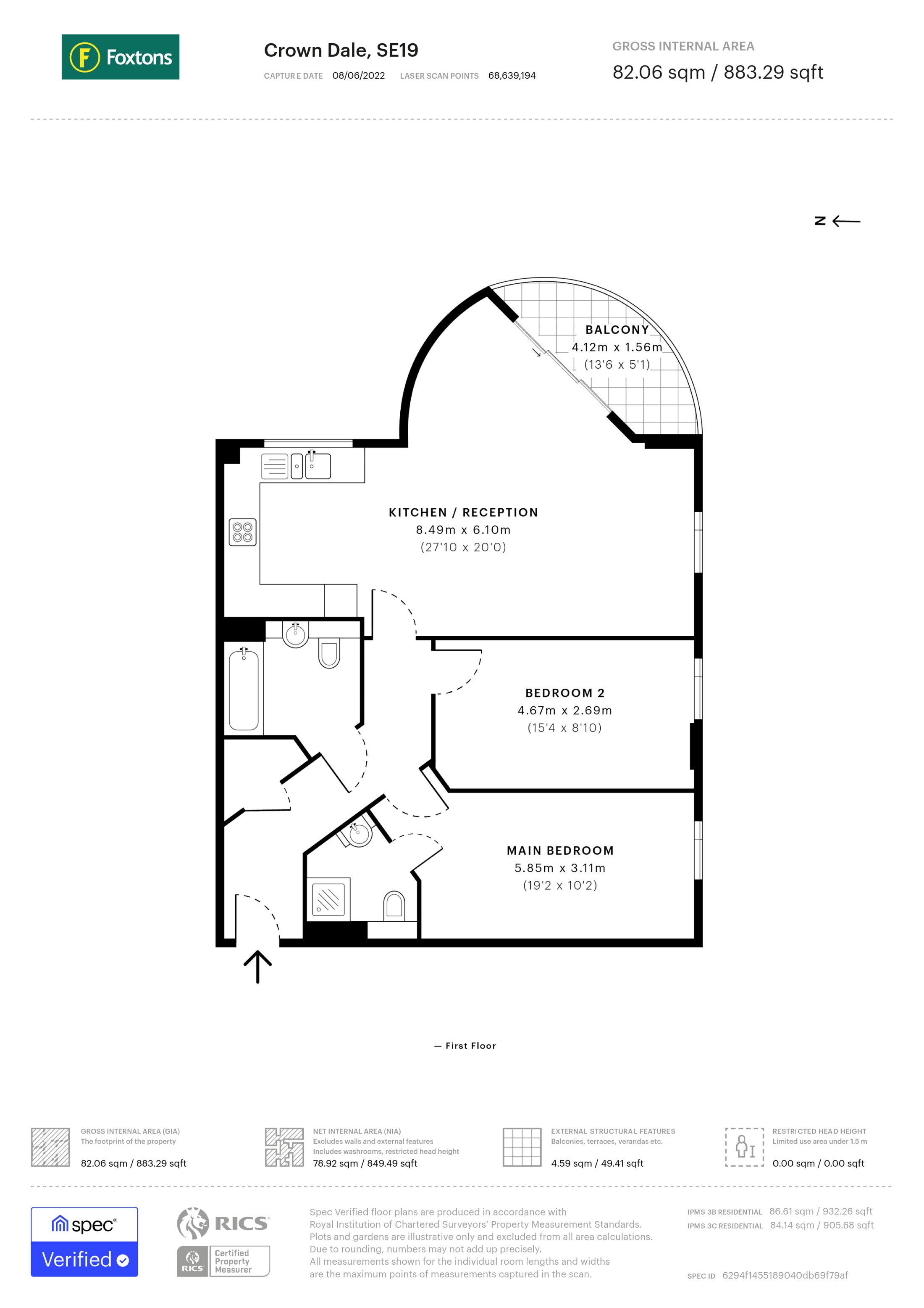 Crown Dale, West Norwood, London SE19, 2 bedroom flat for sale