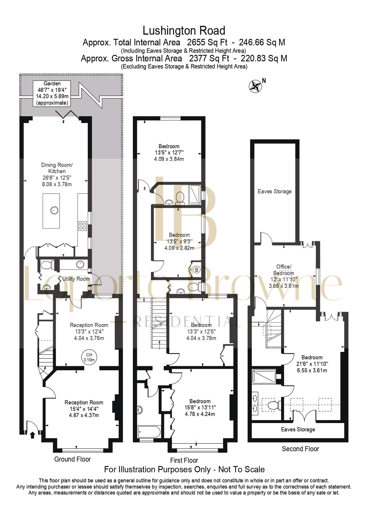 16, Lushington Road, London floorplan