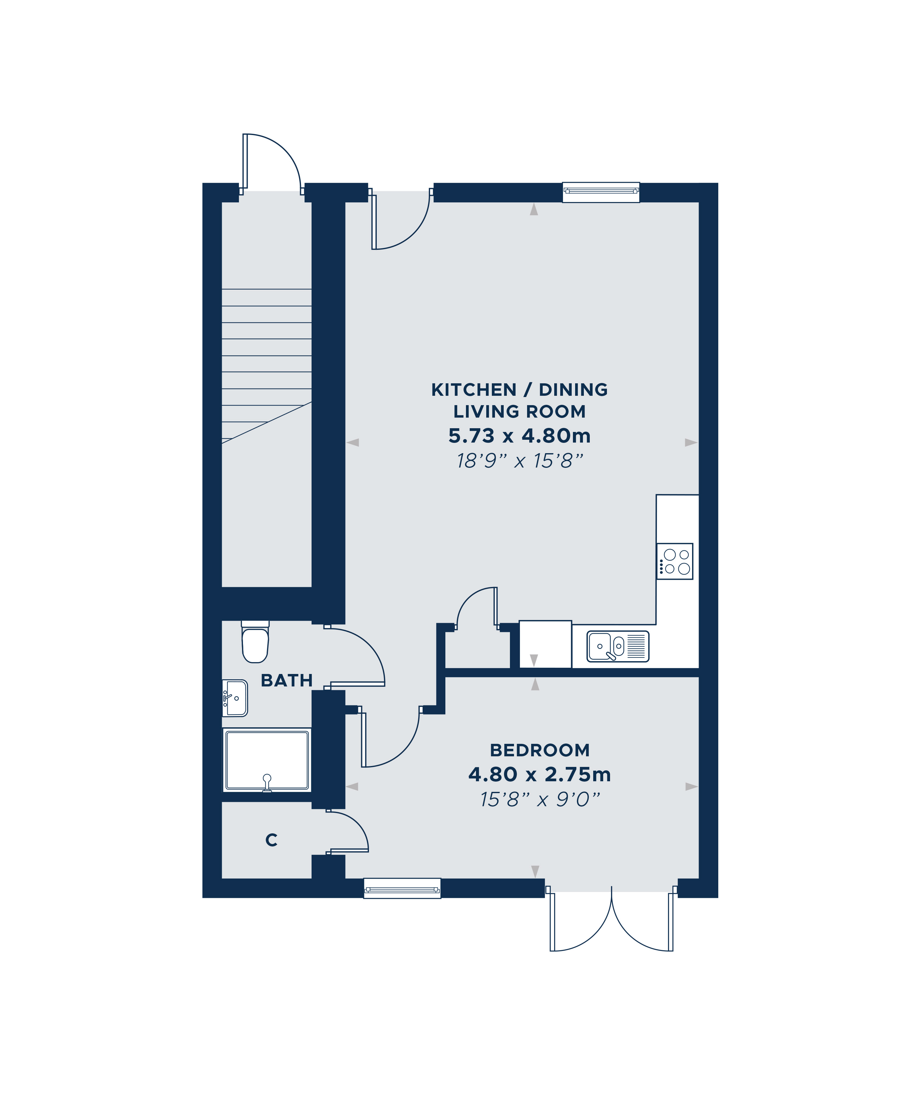 Plot 4 Woodland Walk,, Polbathic, Cornwall floorplan