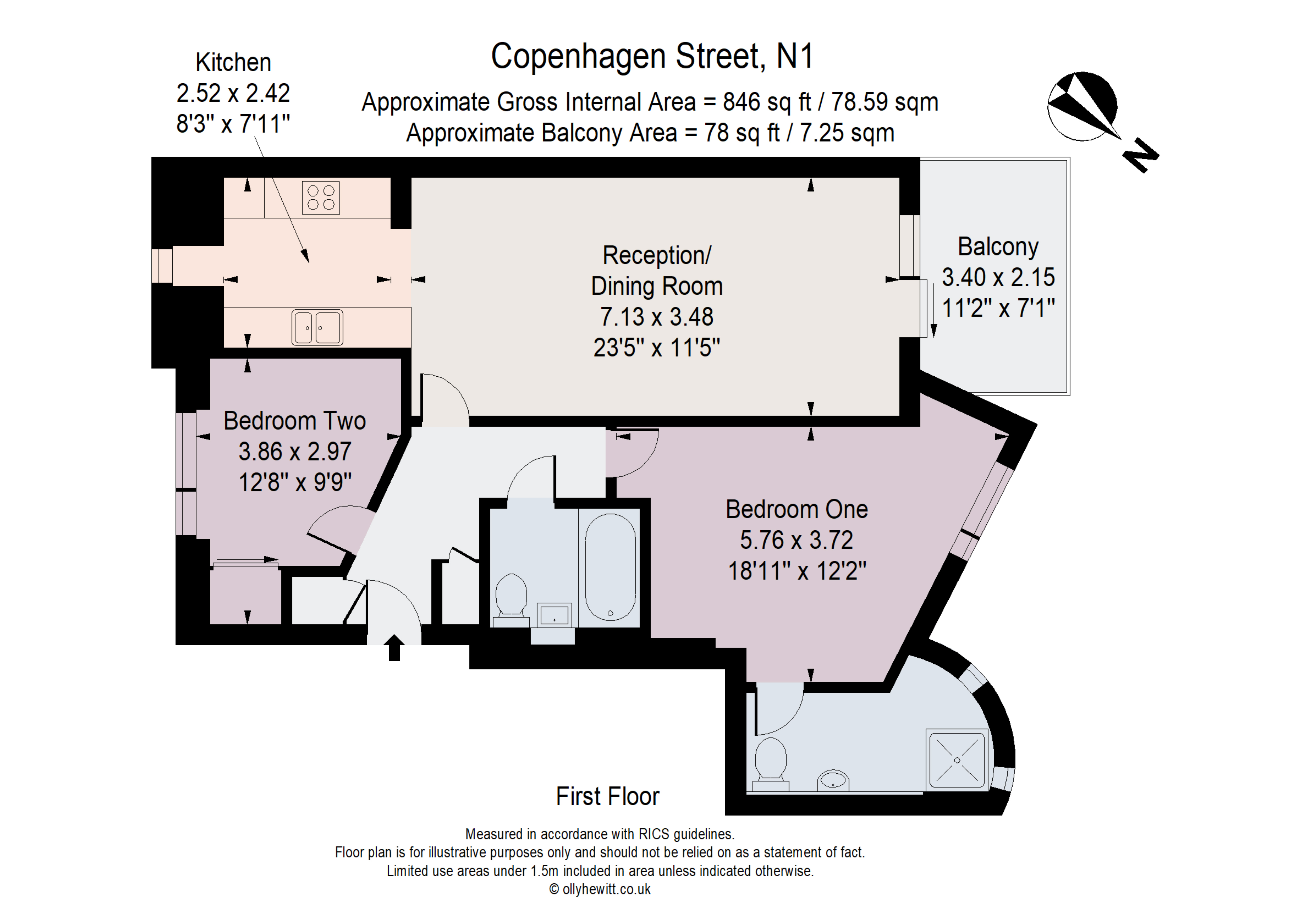 Flat 10, 80, Copenhagen Street, London floorplan