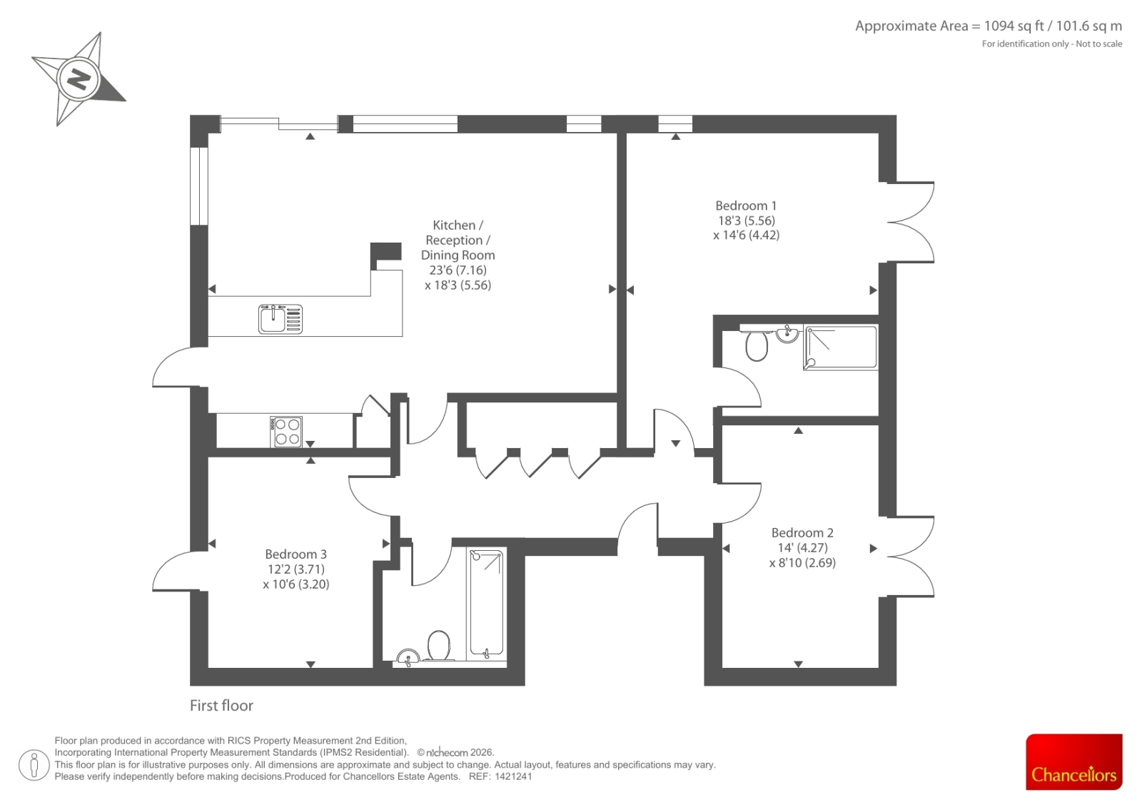 FLAT 17 WESTBURY COURT, Westbury Court, Central Bicester, Bicester floorplan