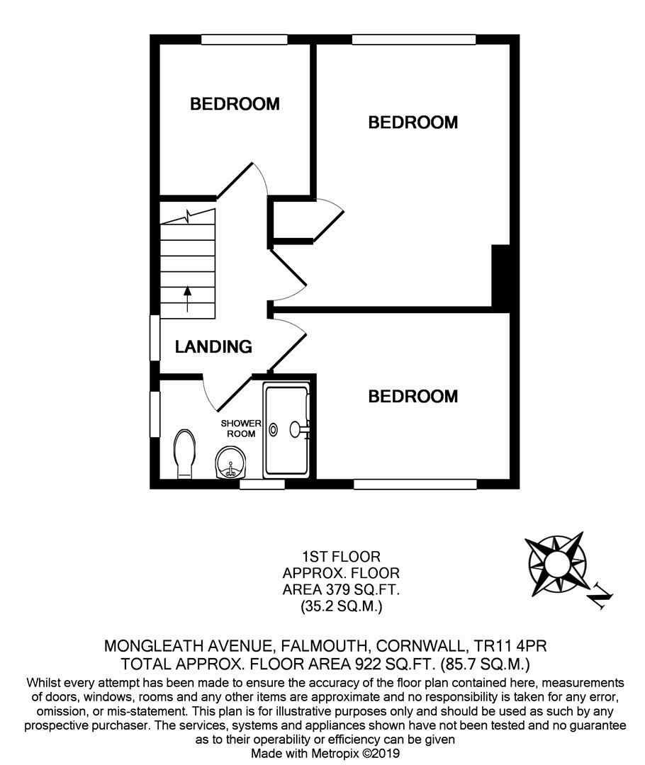 Mongleath Avenue, Falmouth floorplan