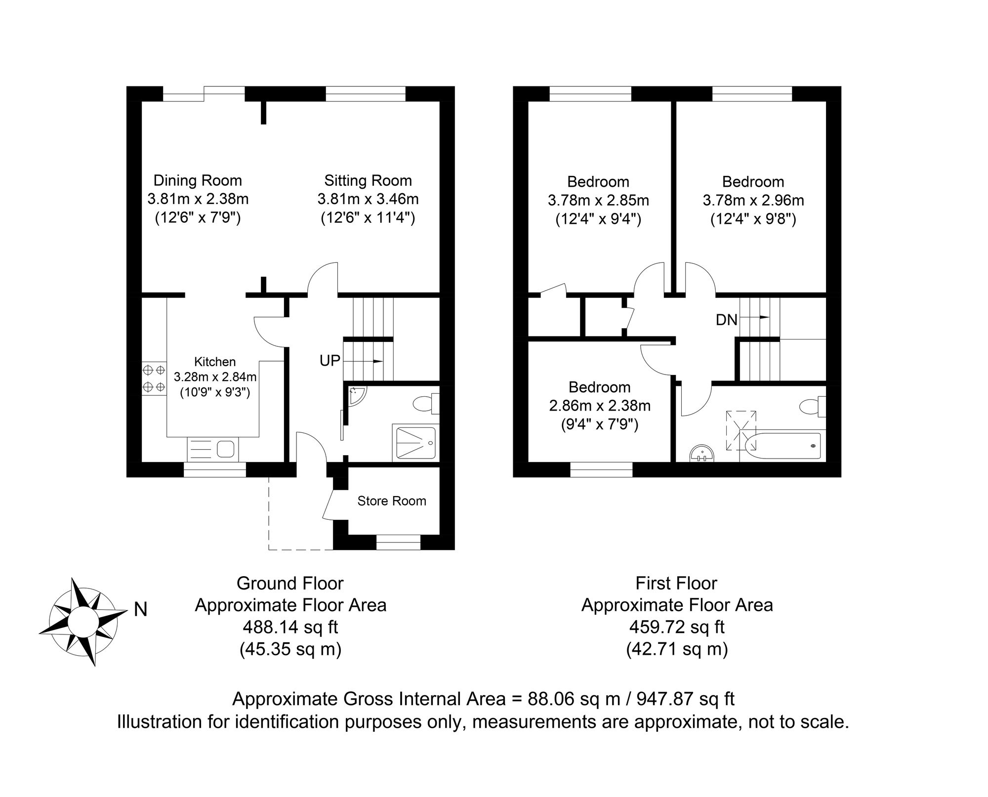 55 Harvard Close, Lewes floorplan