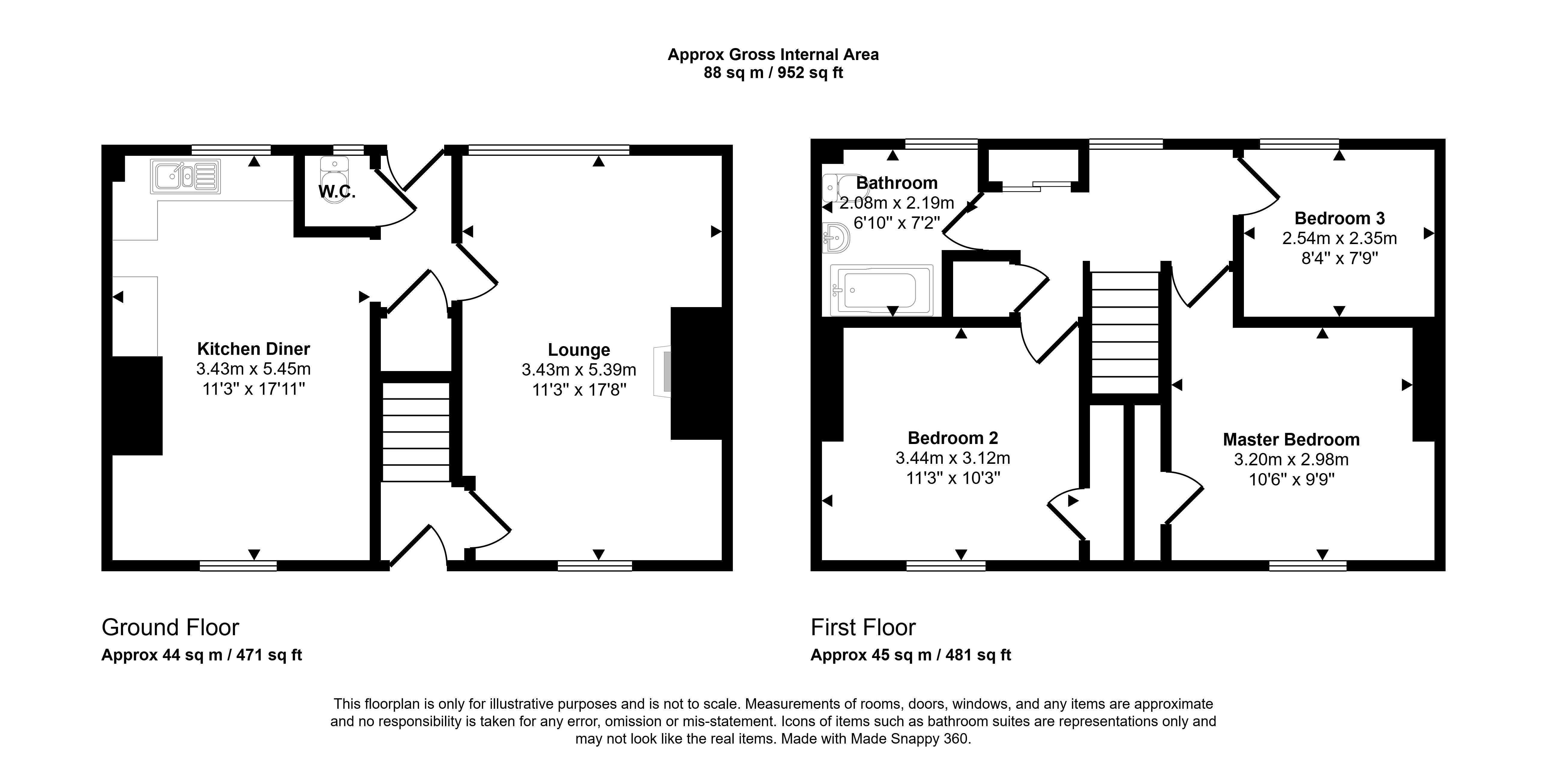 13, Beech Terrace, Stanley floorplan