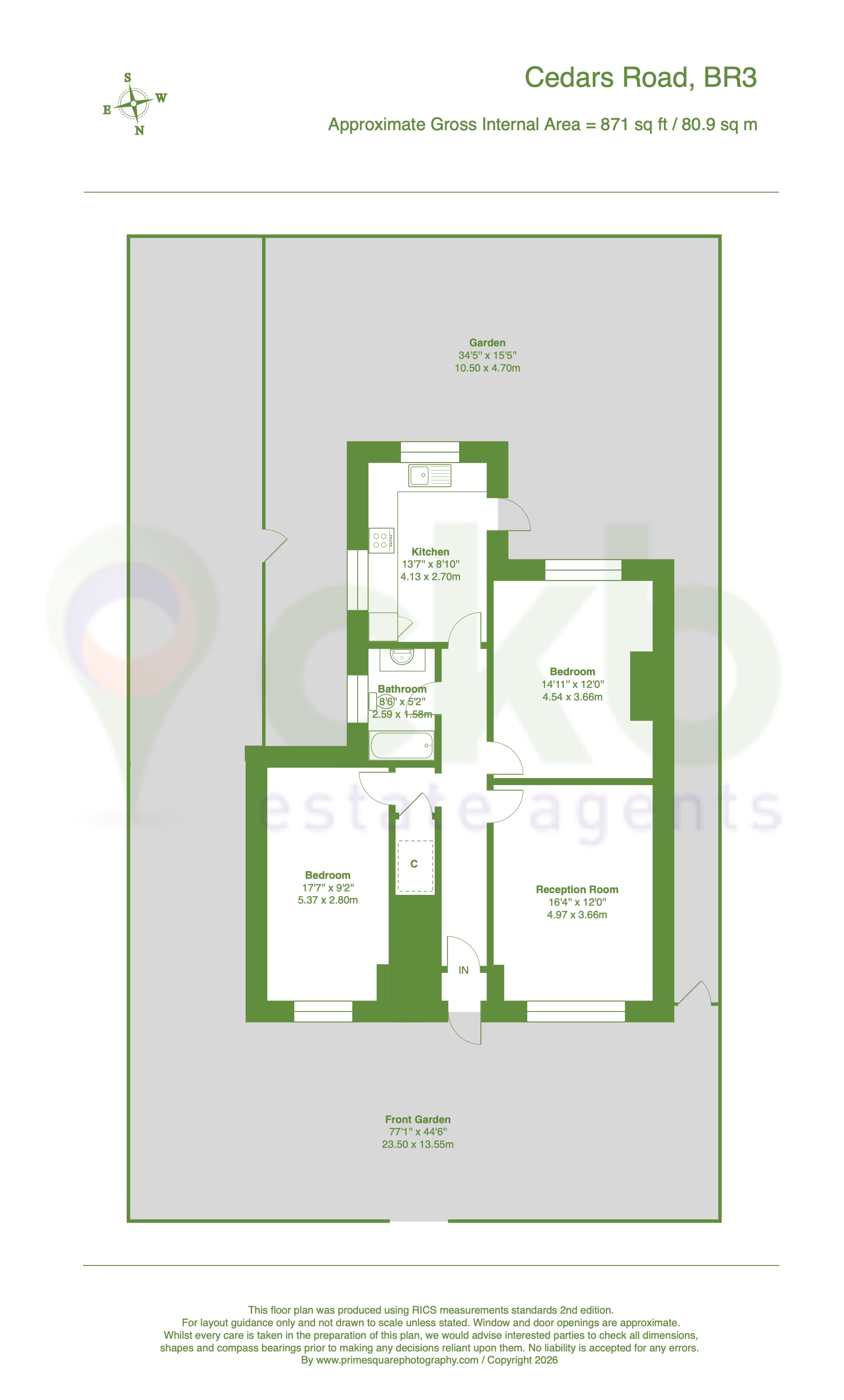 59, Cedars Road, Kent floorplan