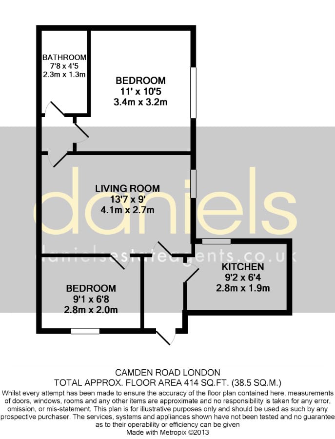 Flat 1, 237 Camden Road, London floorplan