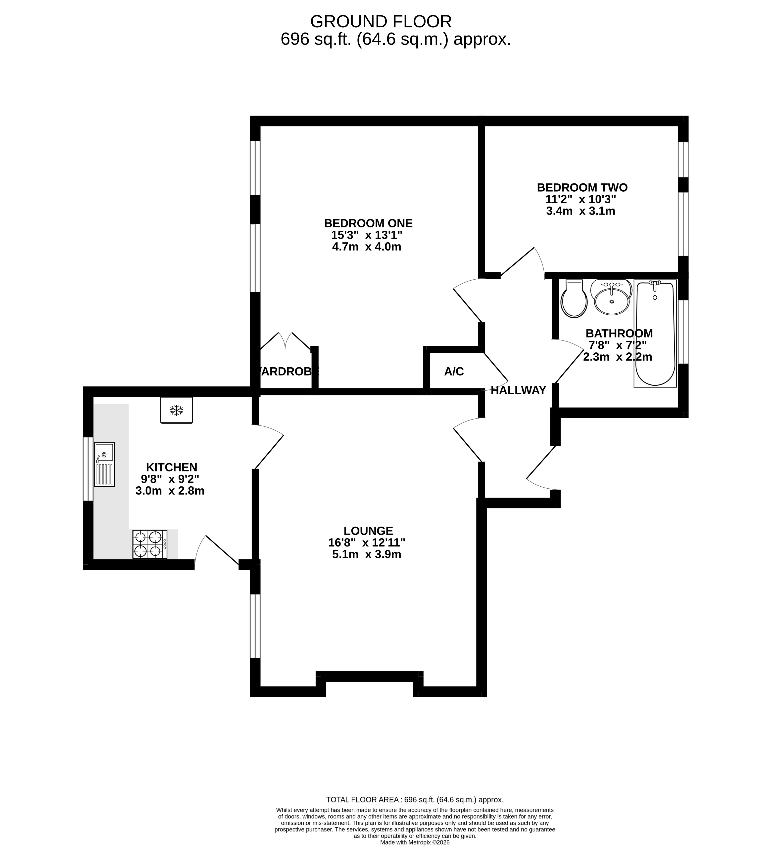 Flat 4, Station Road, Colchester floorplan