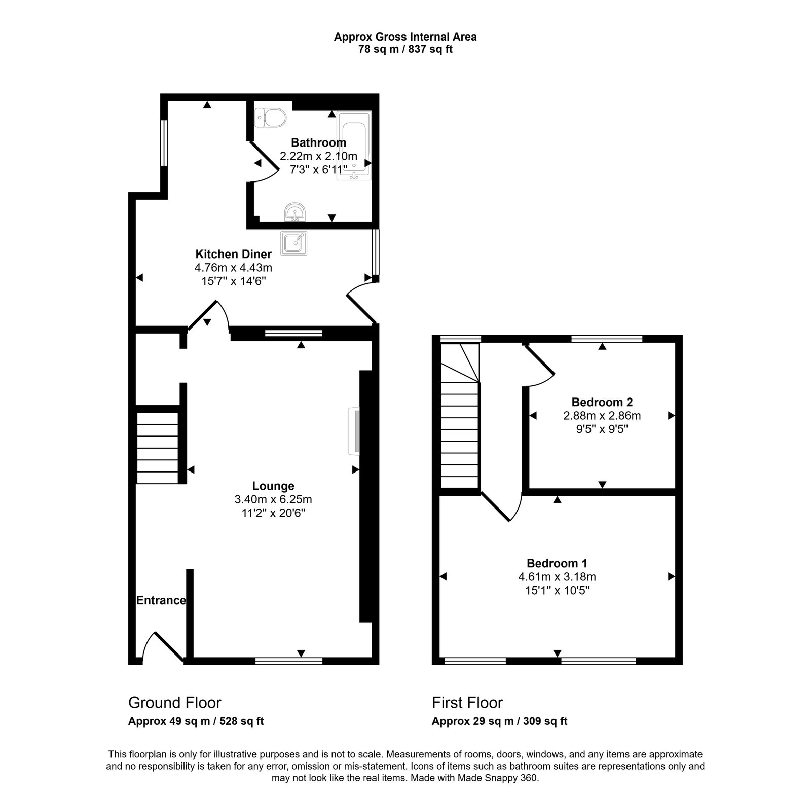 303, Graig Road, Swansea floorplan