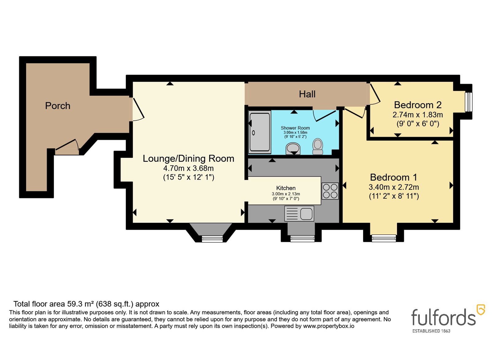 Flat 1, 24, Colley End Road, Devon floorplan