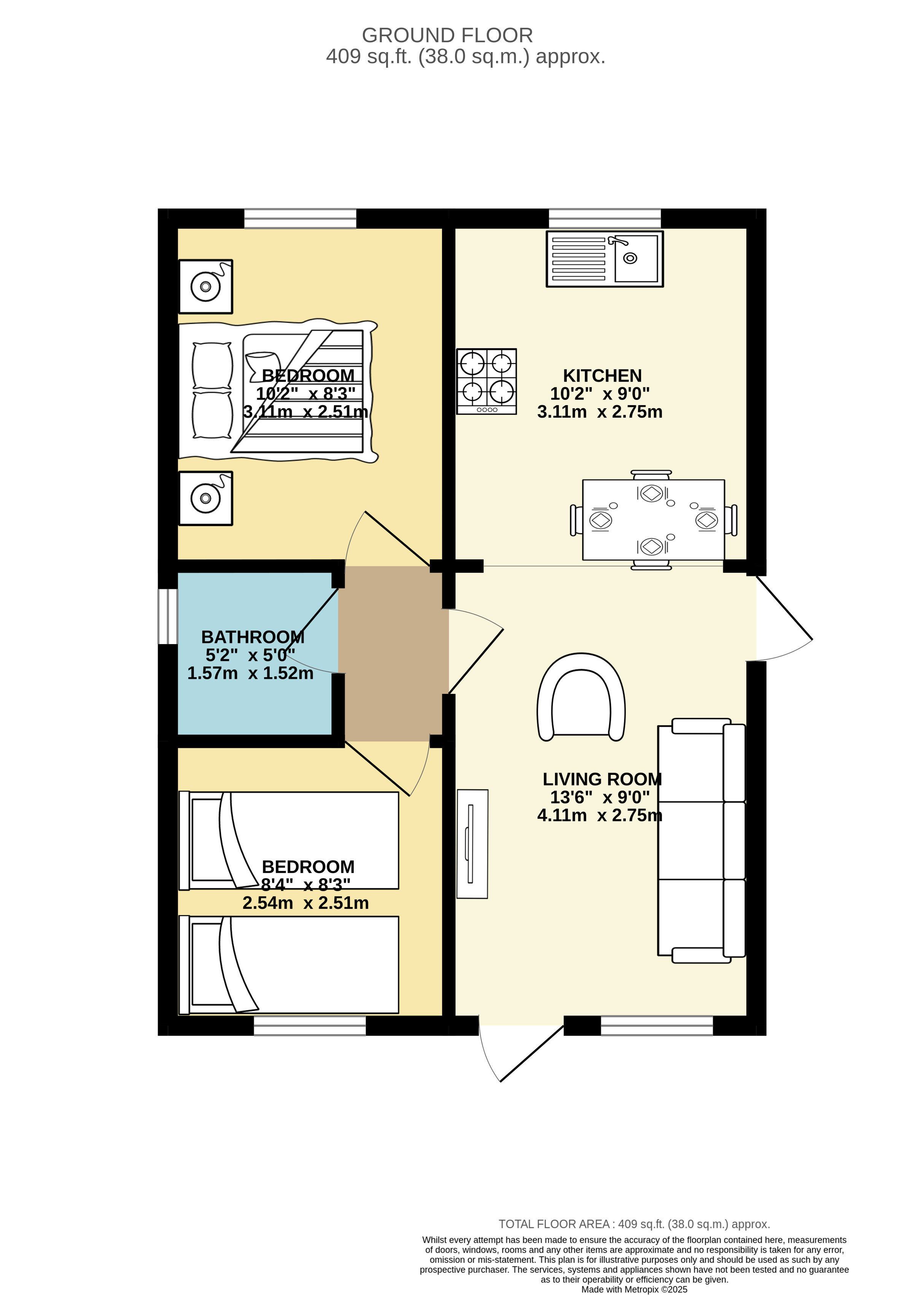96, Fourth Avenue, Bridlington floorplan