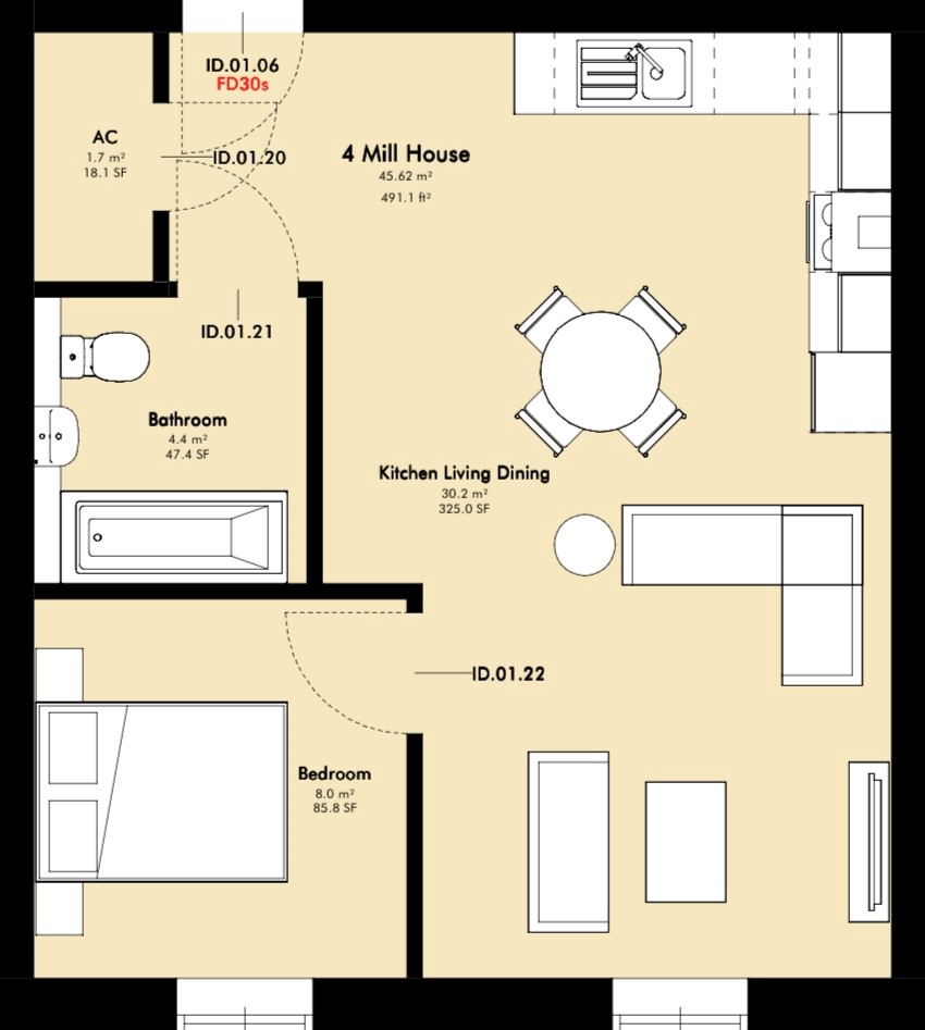 4 Mill House, March floorplan