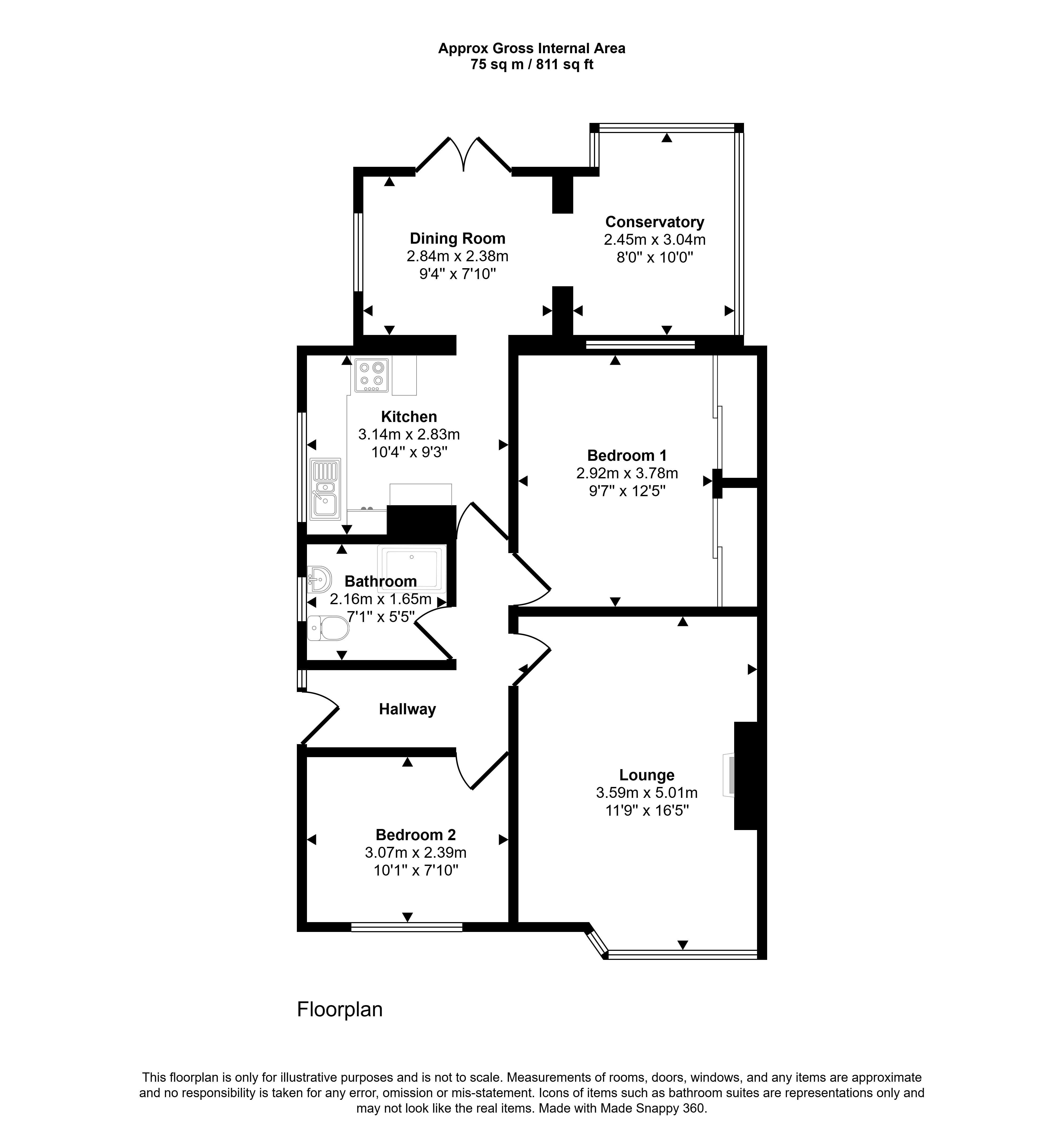 37, Roseberry Crescent, Stockton-on-Tees floorplan