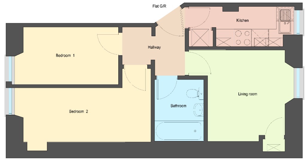 Flat GFR, 52, Provost Road, Dundee floorplan