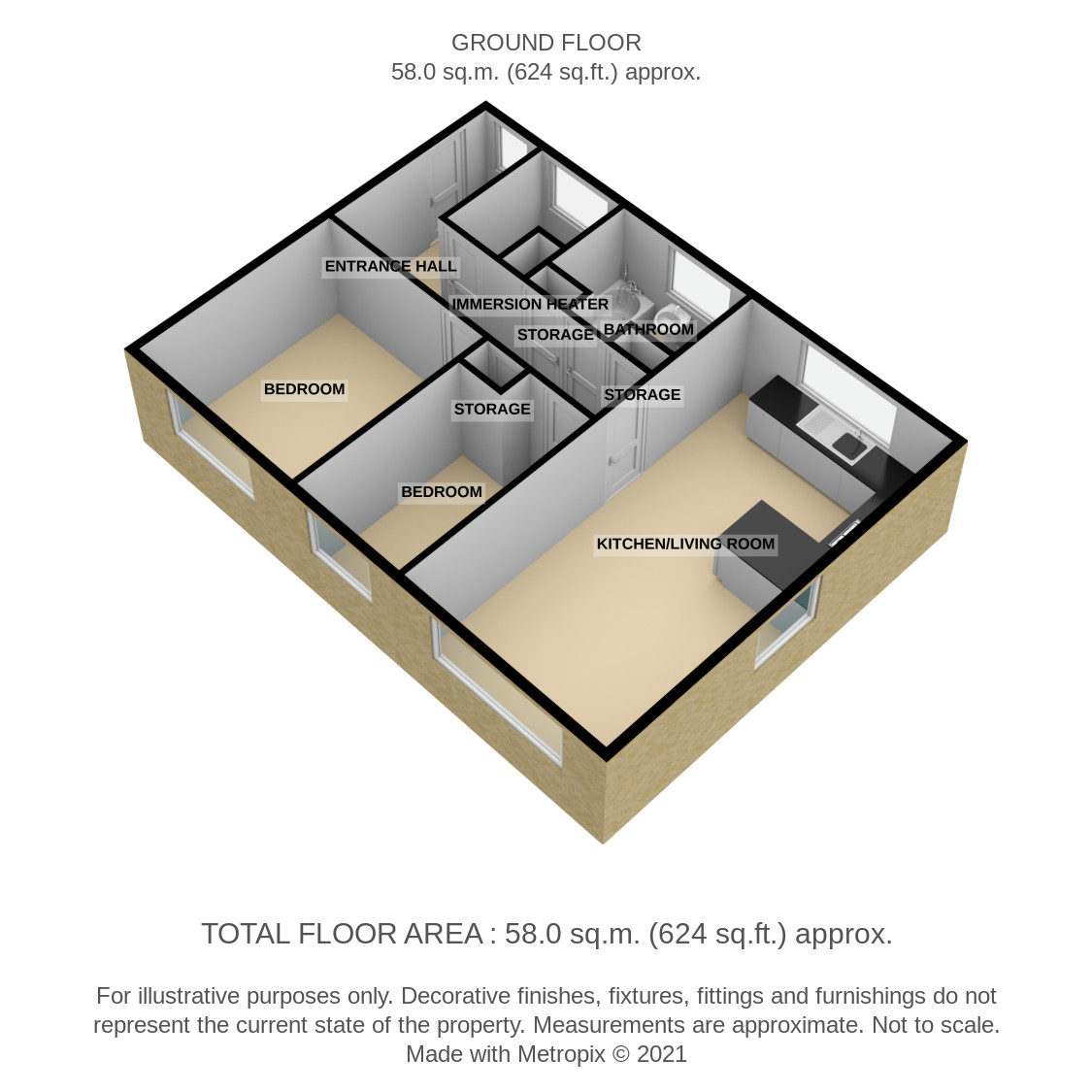 Hoddern Avenue, Peacehaven BN10, 2 bedroom flat for sale 59870452