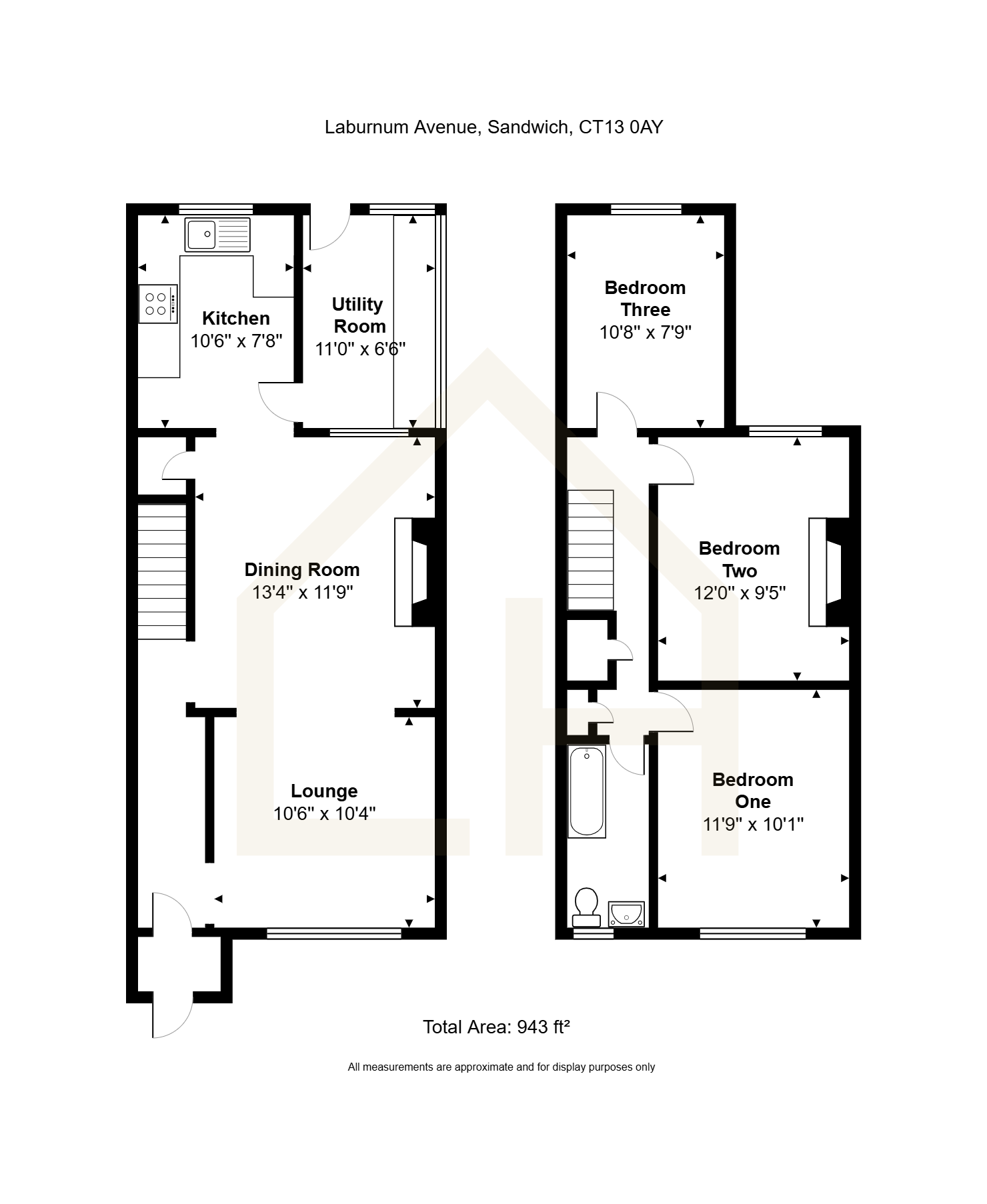 26, Laburnum Avenue, Sandwich floorplan