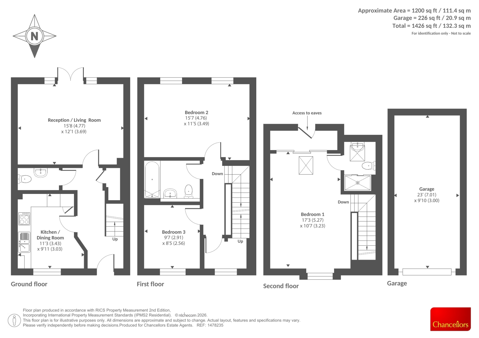 42, Ryeish Lane, Reading floorplan