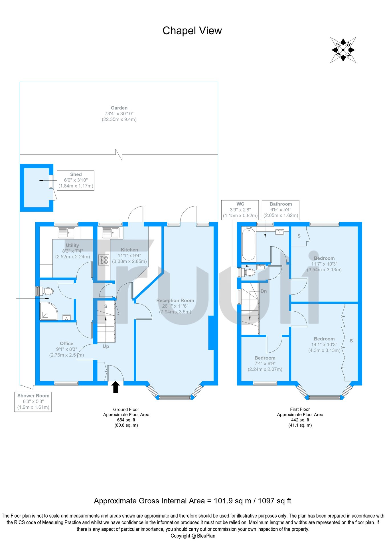 42, Chapel View, South Croydon floorplan