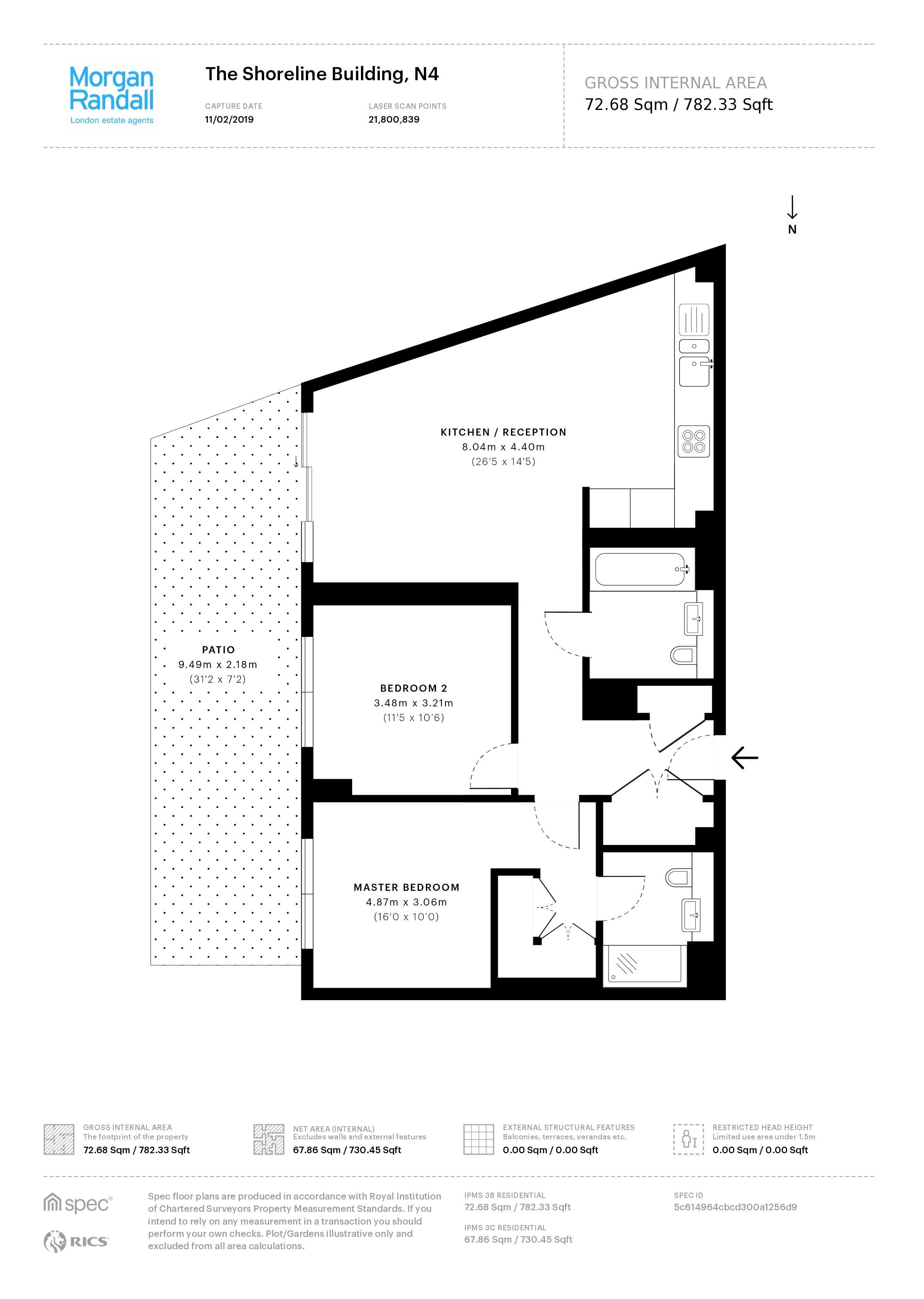 2 Bedrooms Flat to rent in The Shoreline, London N4