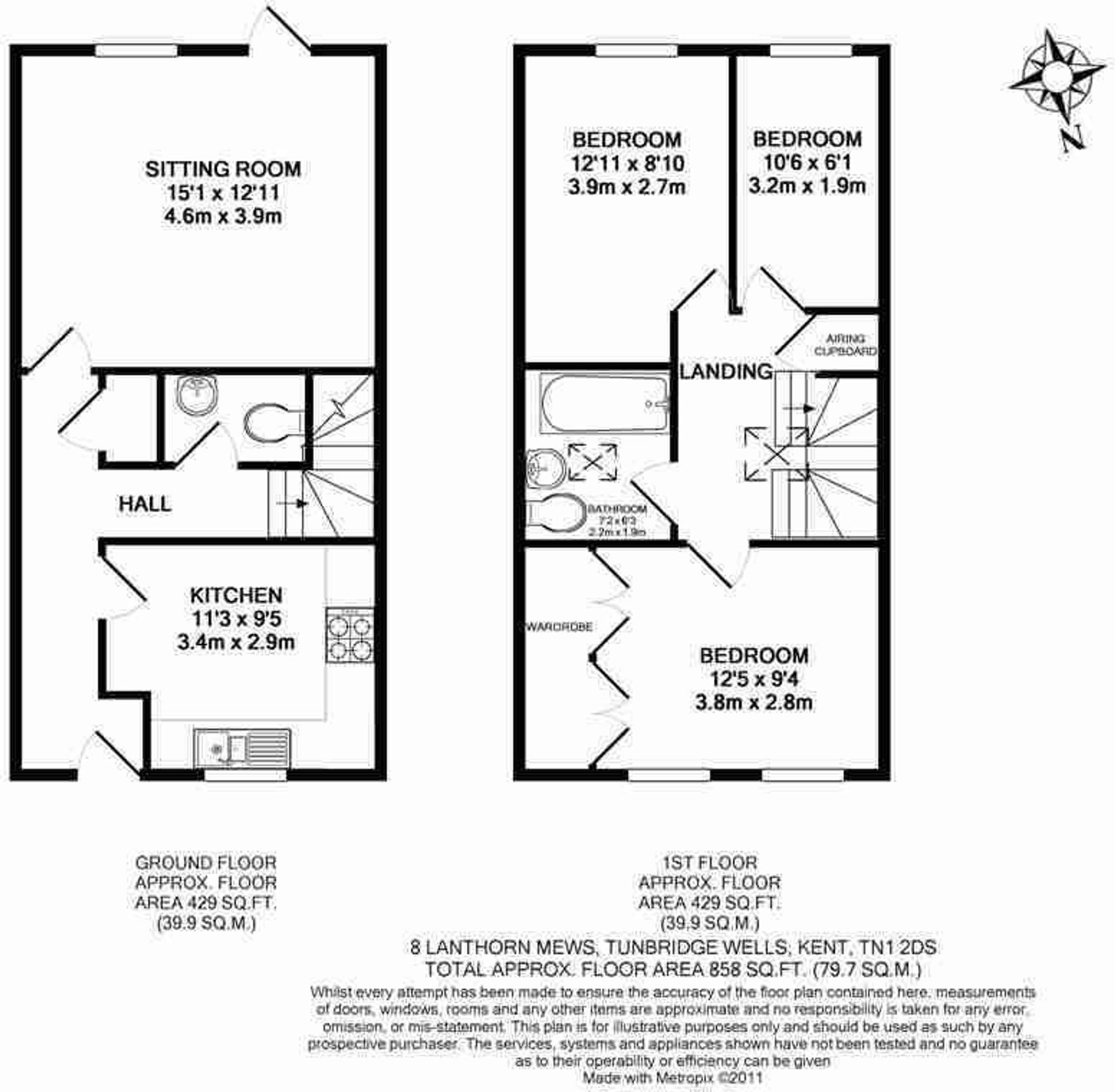 8 Lanthorne Mews, Tunbridge Wells floorplan