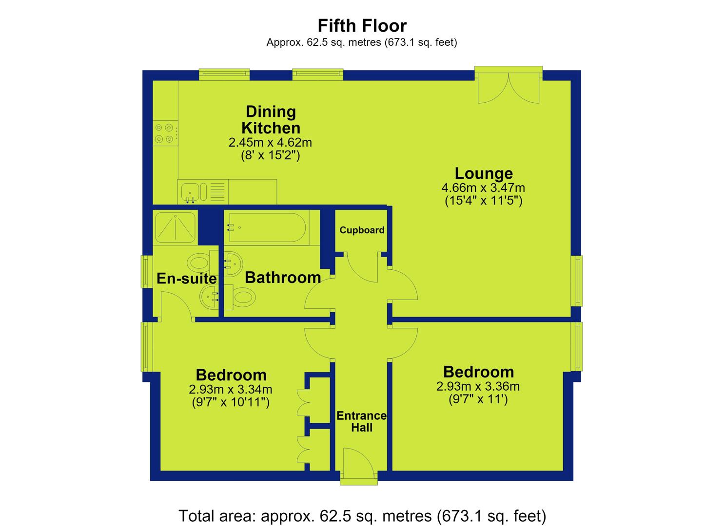 Apartment 512, Weekday Cross Building, Pilcher Gate, Nottingham floorplan