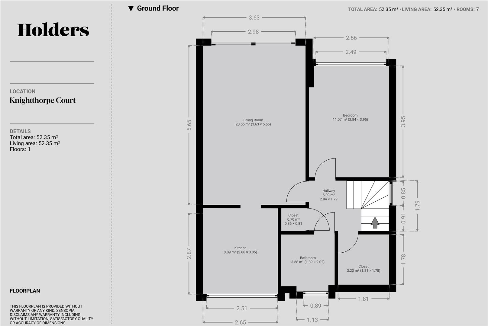 Flat 82, Knightthorpe Court, Burns Road, Loughborough floorplan