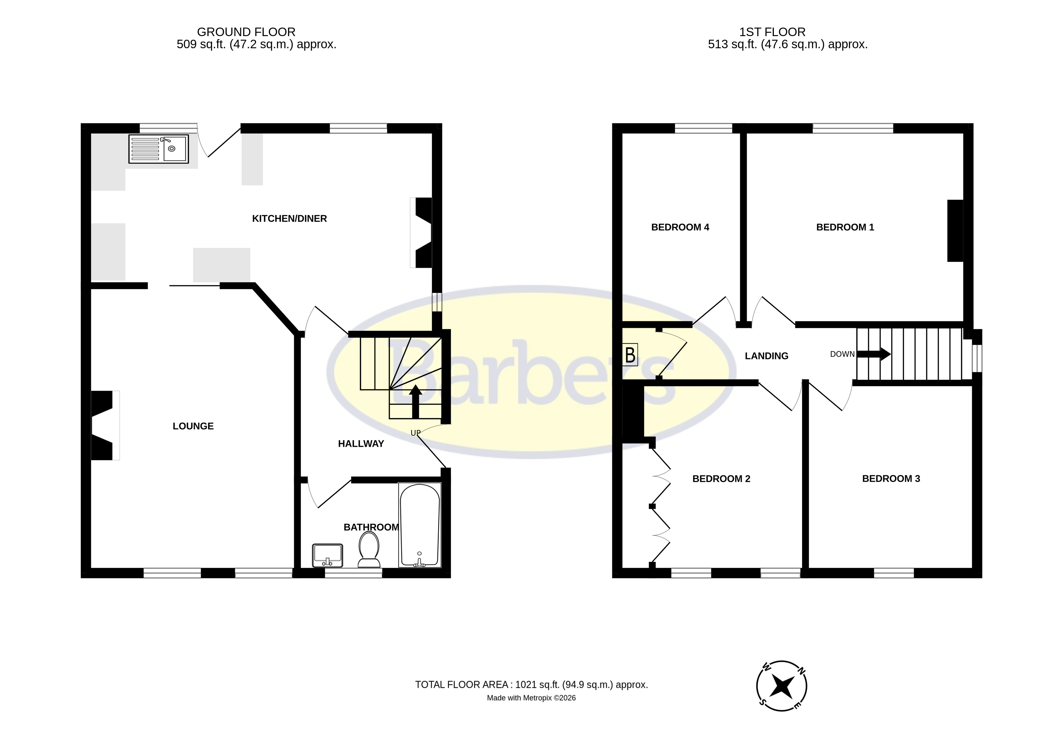 5, Harvey Crescent, Telford floorplan