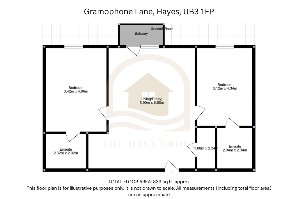 Flat 43, Gramophone Lane, Hayes floorplan