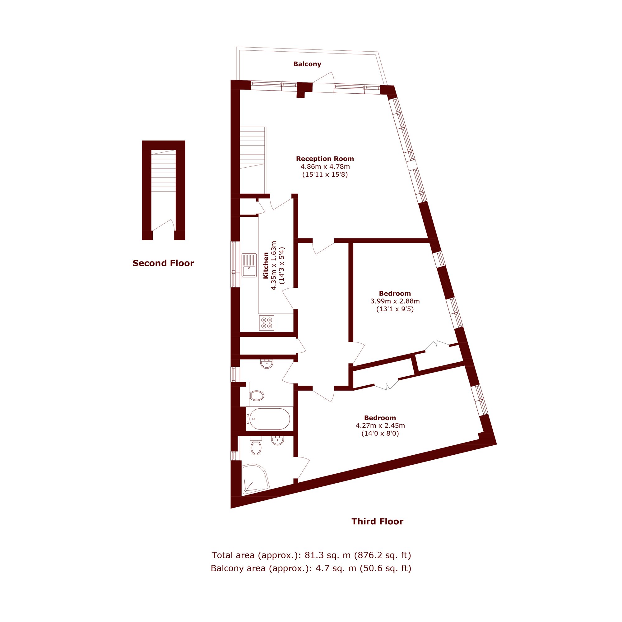 Flat 3, 10, Wheatsheaf Terrace, London floorplan