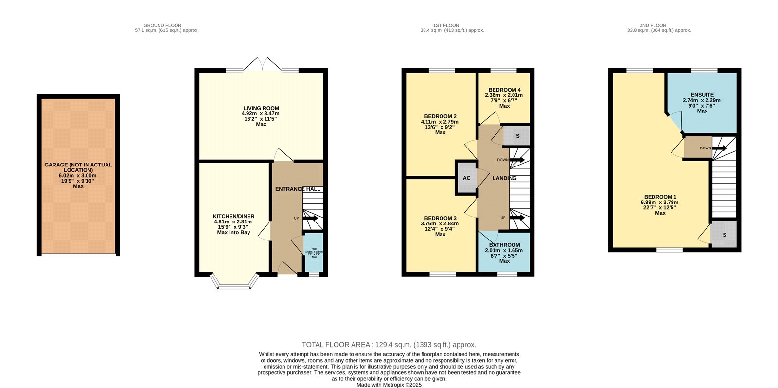54, Sentinel Close, Worcestershire floorplan
