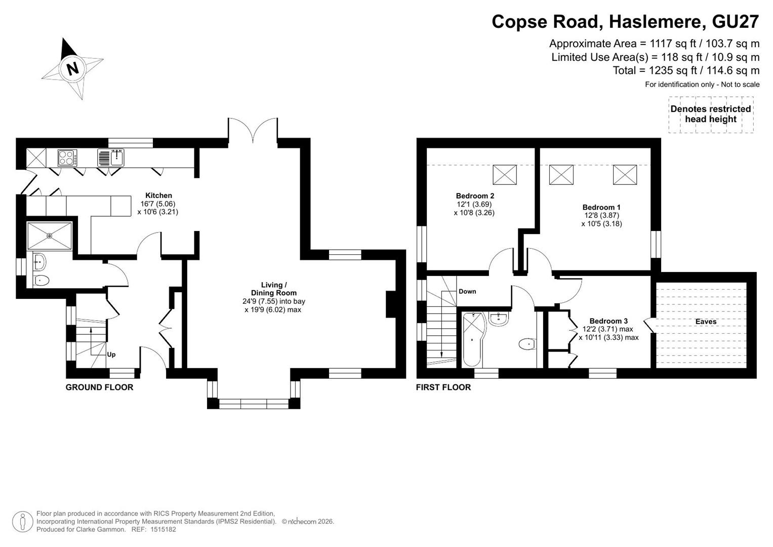 2a, Copse Road, Haslemere floorplan