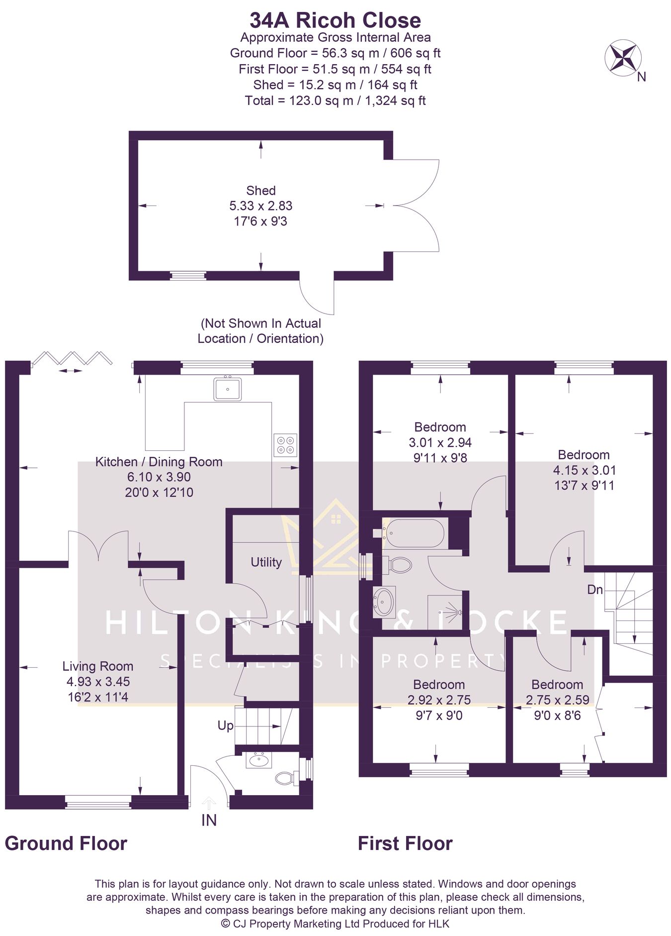 34a, Rixon Close, George Green floorplan