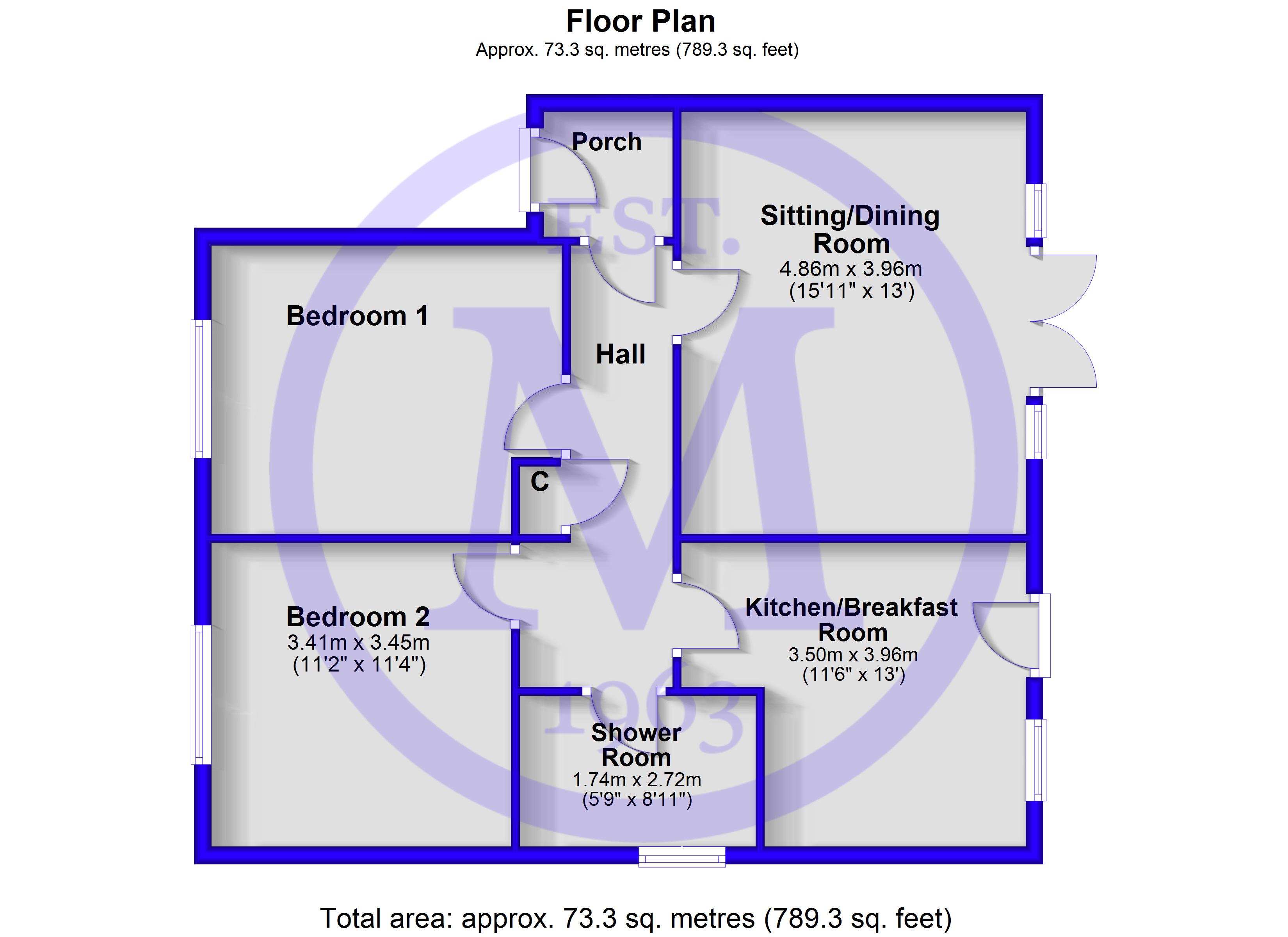 43, Longfield Road, Lymington floorplan